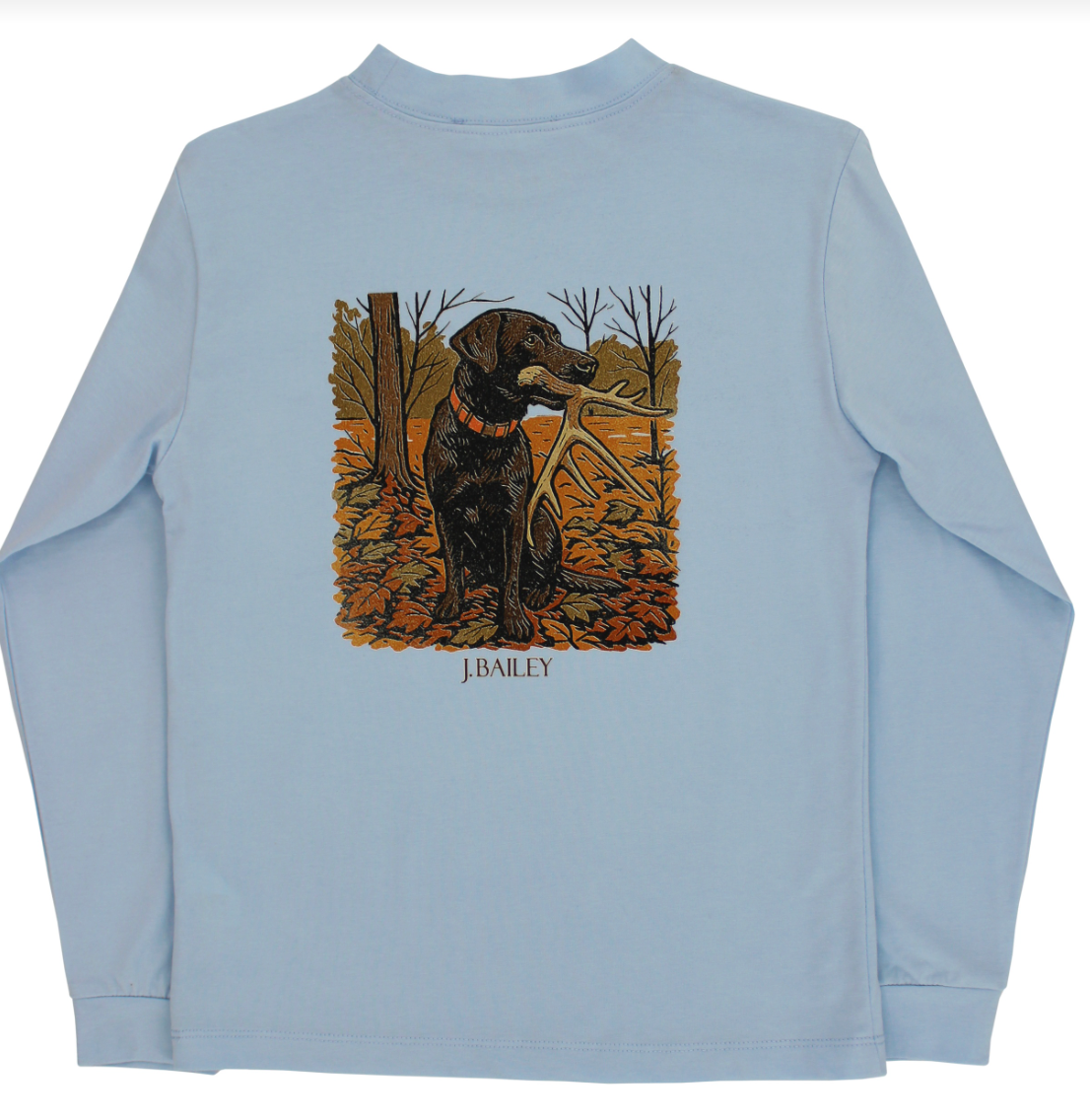 L/S Logo Tee - Antler Dog - Bayberry