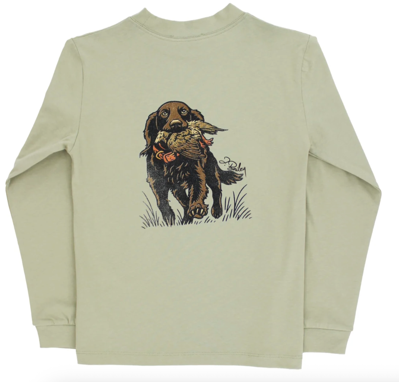 L/S Logo Tee - Spaniel - Pistachio