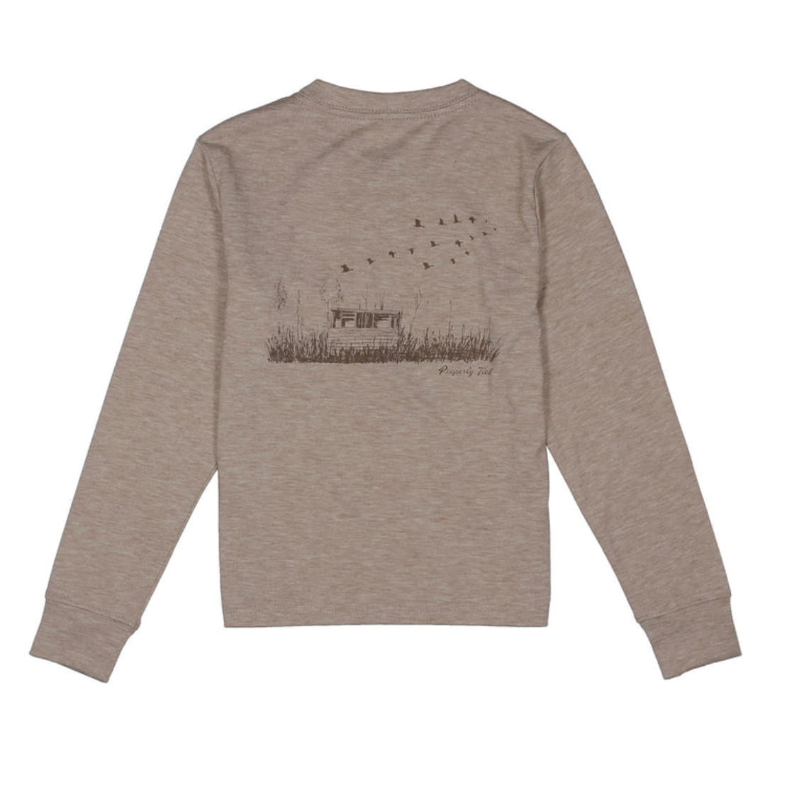 Boys Portland Pocket Tee Long Sleeve - Duck Blind Sand