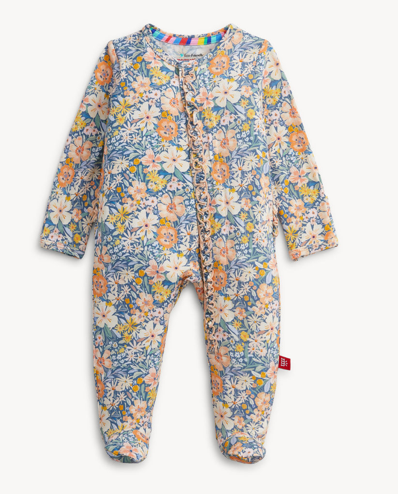 Flora Modal Ruffle Footie