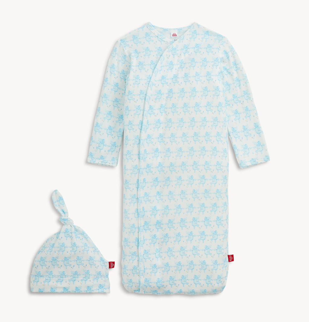 Trunkettes Blue Modal Gown + Hat Set