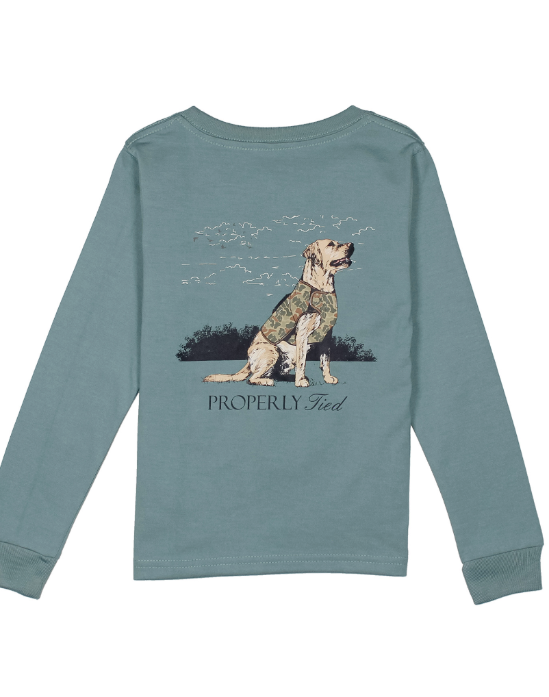 Boys Good Boy Long Sleeve - Steel Blue