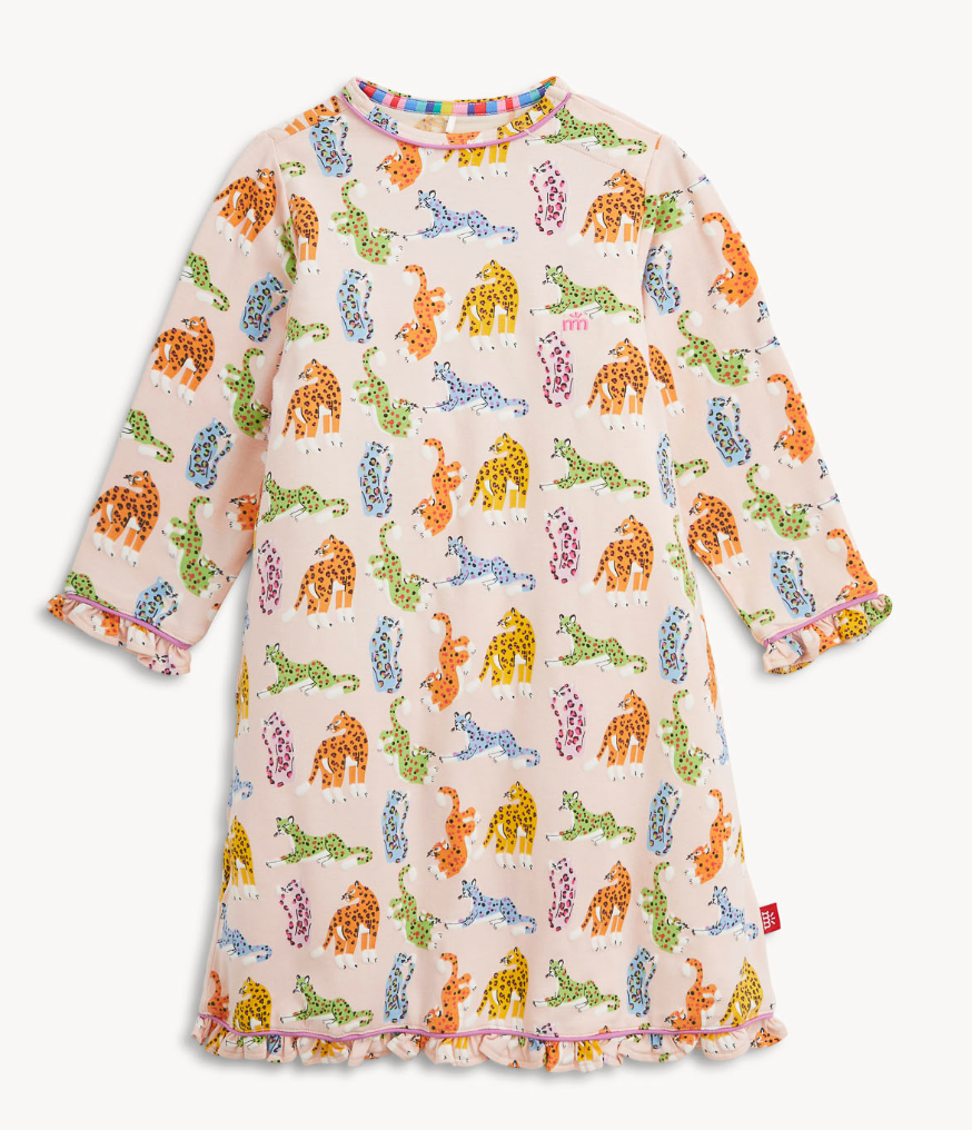 Leopard Queens Long Sleeve Nightgown
