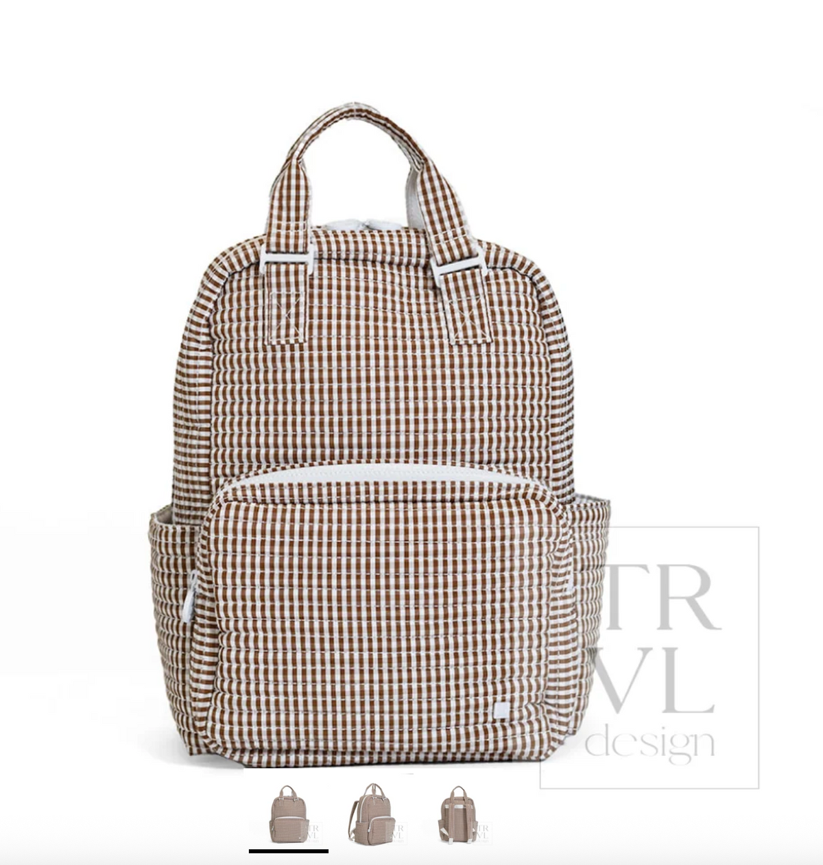 Quilted All You Need Bag - Gingham Coco