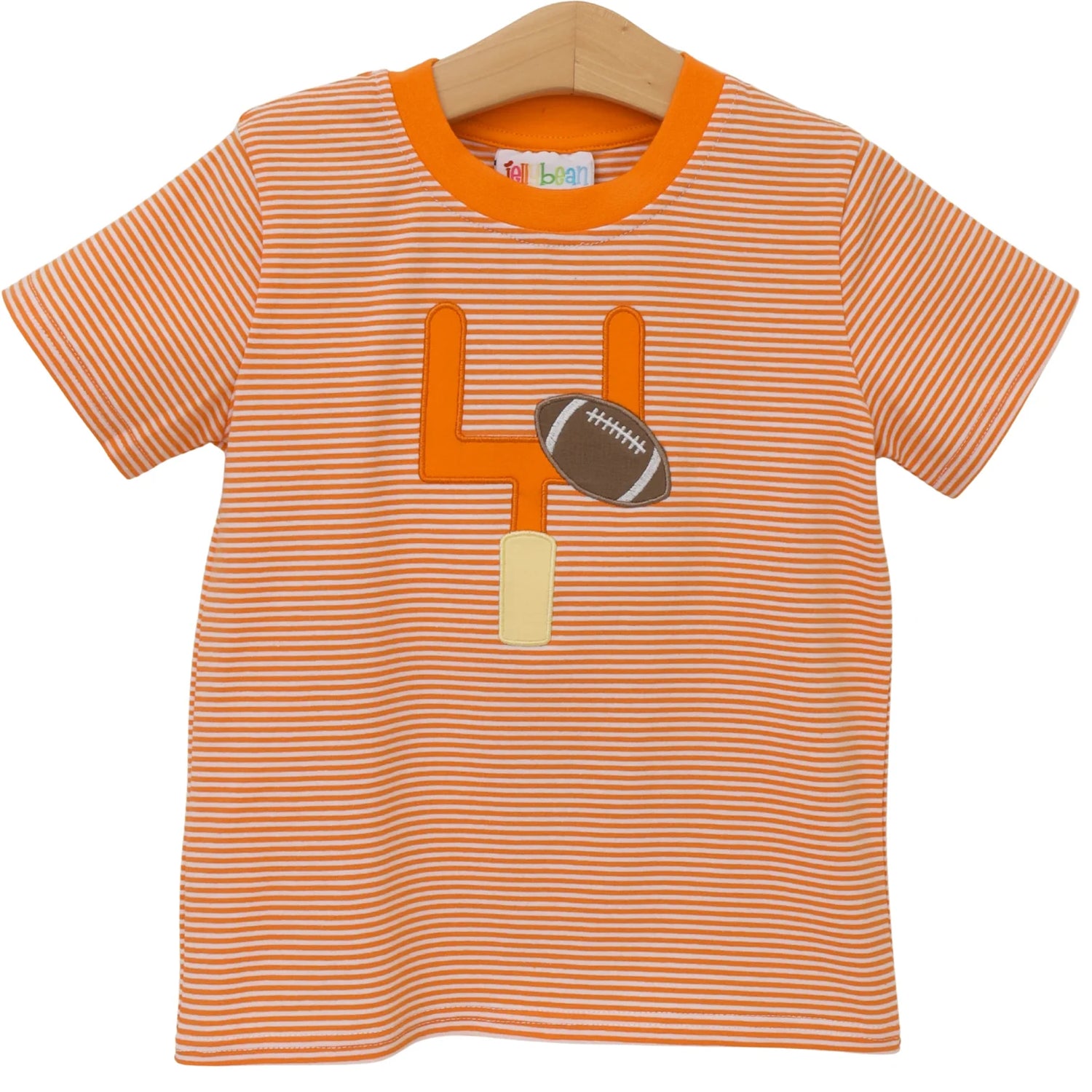 Down, Set, Hut Shirt- Orange Stripe