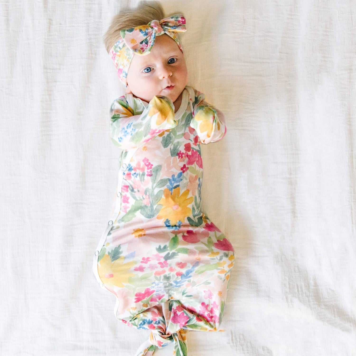 Newborn Knotted Gown - Lark