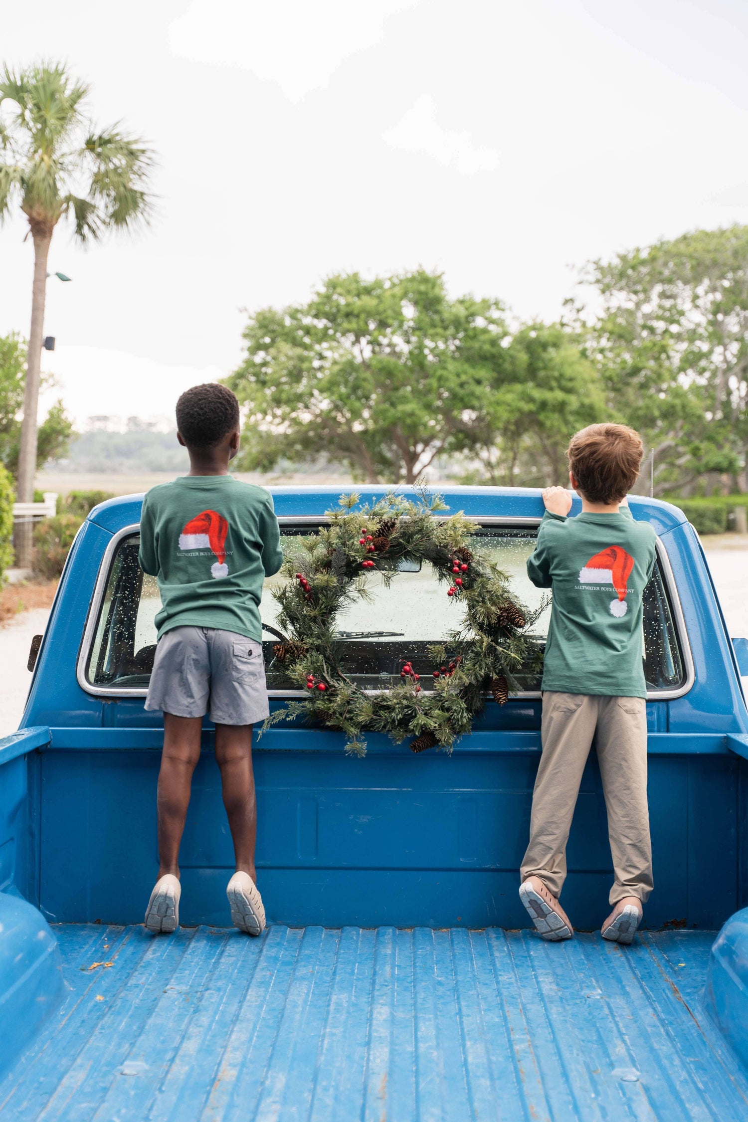 Santa Hat Boys Graphic Tee LS