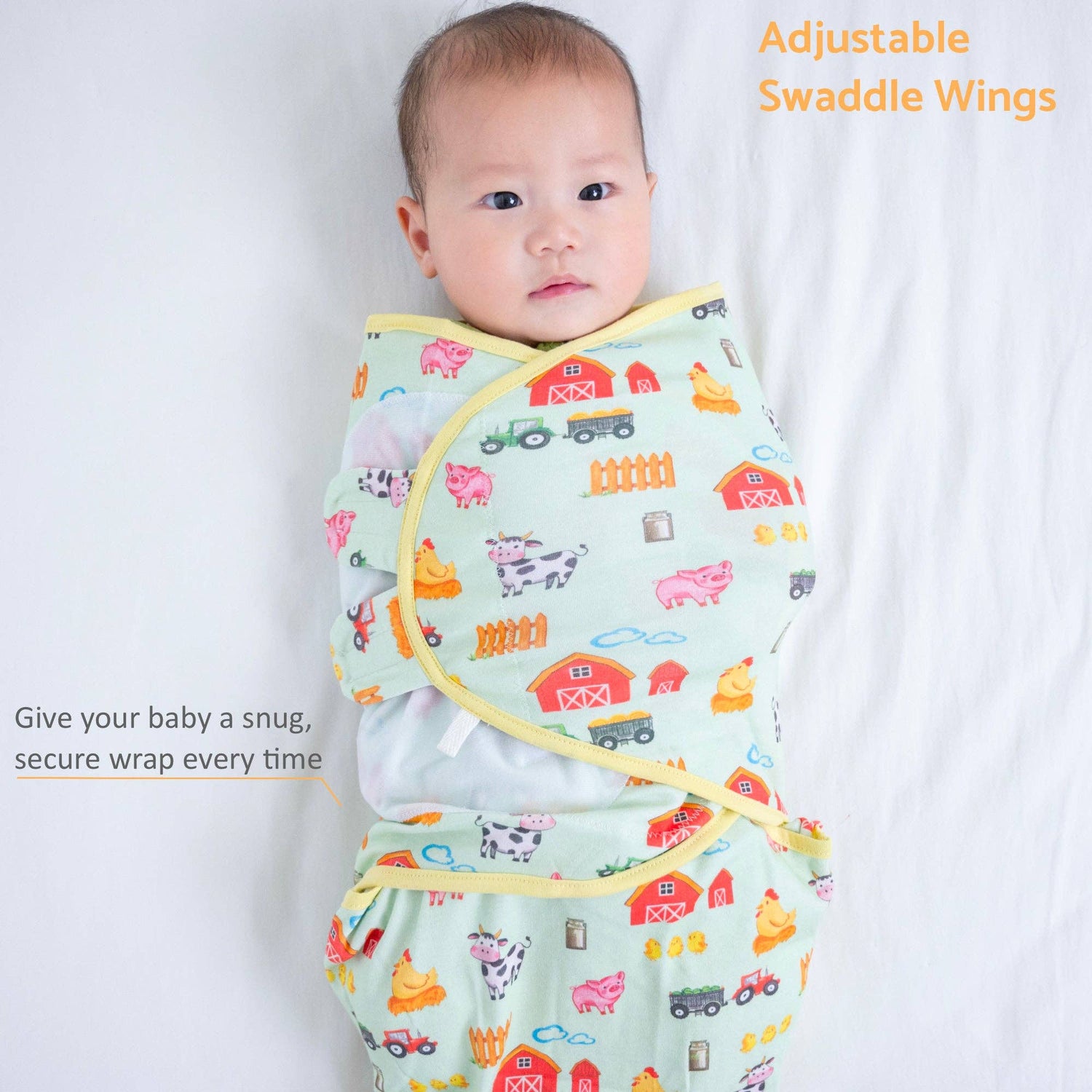 Little Farmer Baby Sleep Swaddle 100% Organic Cotton