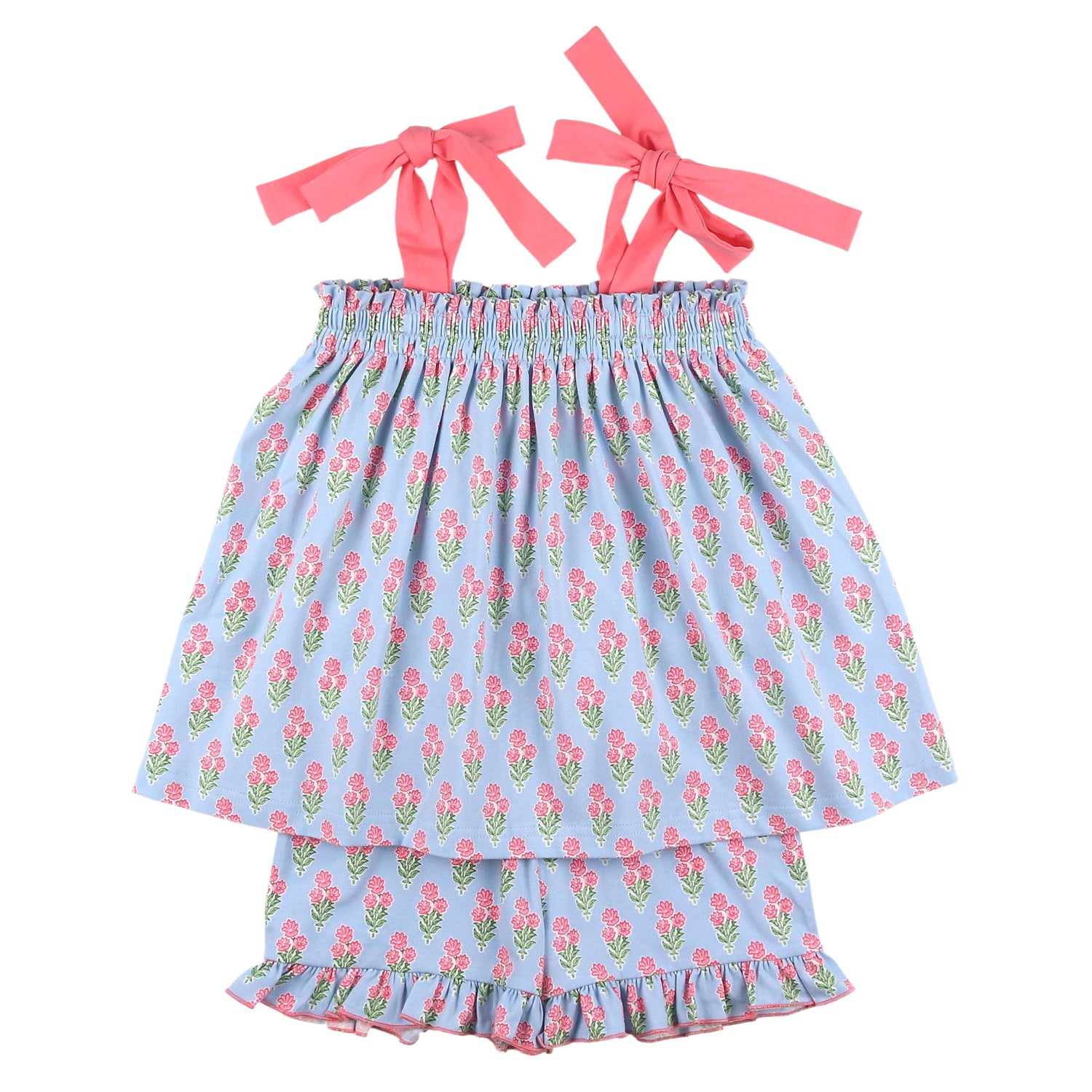 Coral Bouquet Short Set