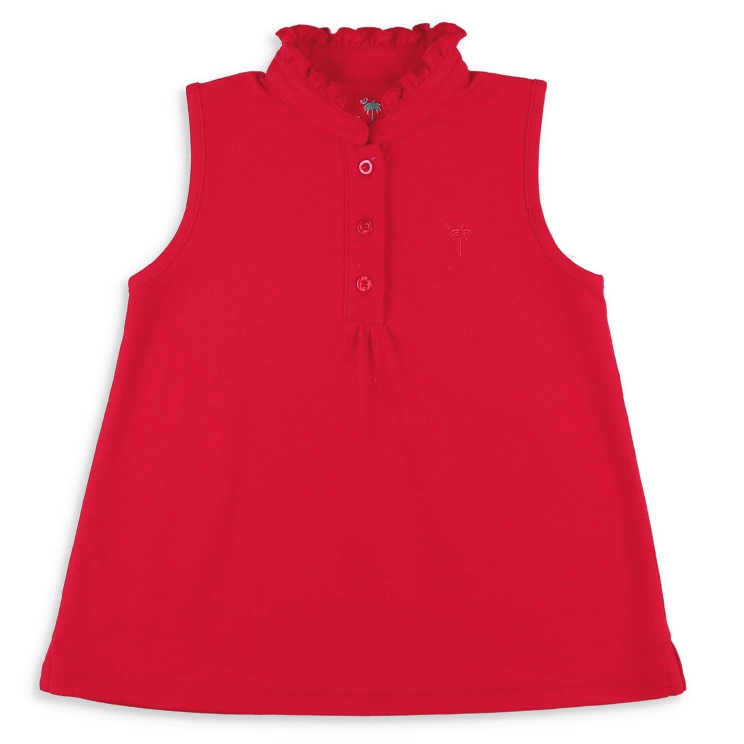 Red Pique Knit Top
