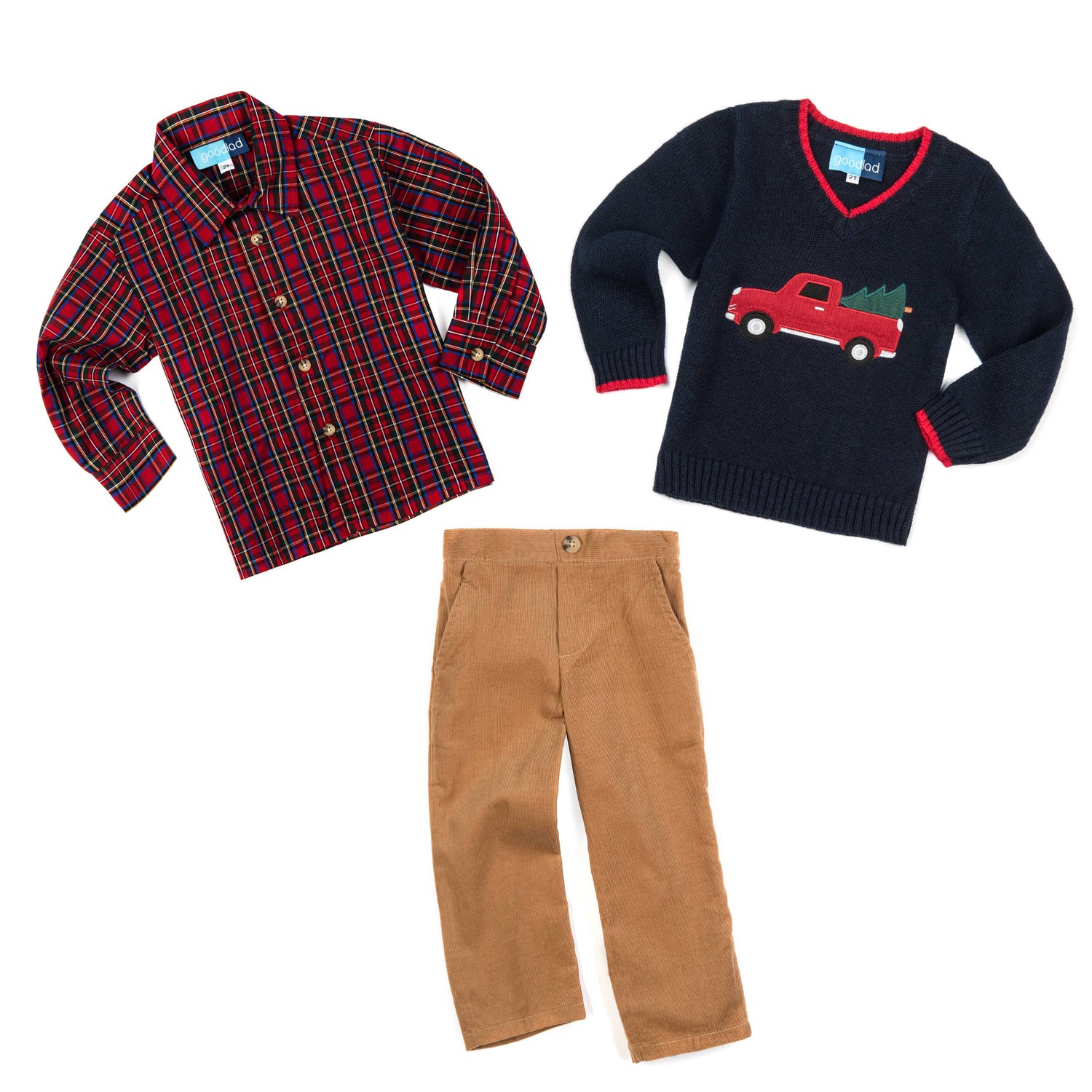 Good Lad Toddler Boy Long Sleeve Navy Sweater Set