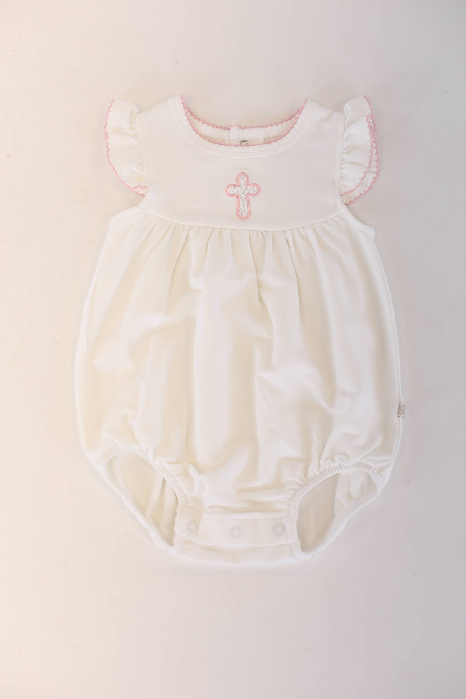 Pink Cross (Easter/Baptism/Christian) Bubble Romper