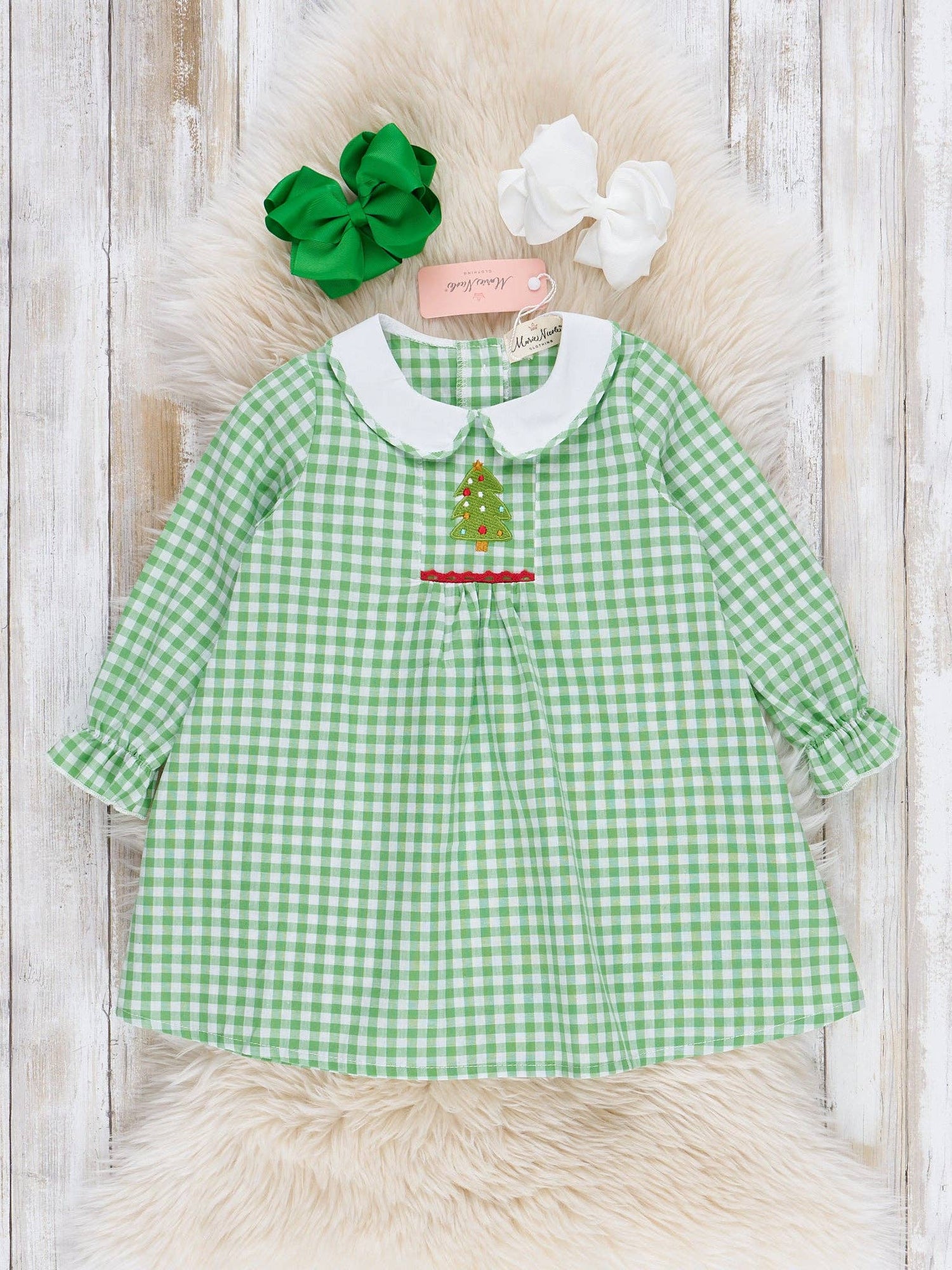 Evergreen Gingham Dress