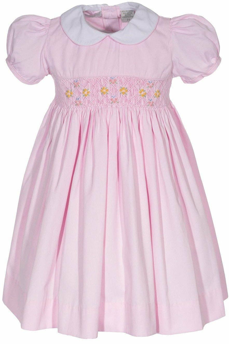 Toddler Girl Pink Picque Classic Pink Dress