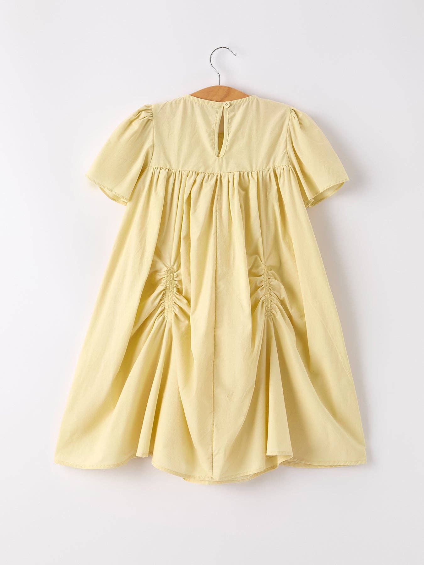 （Pre-order）Summer Girls Yellow Petal sleeves Dress