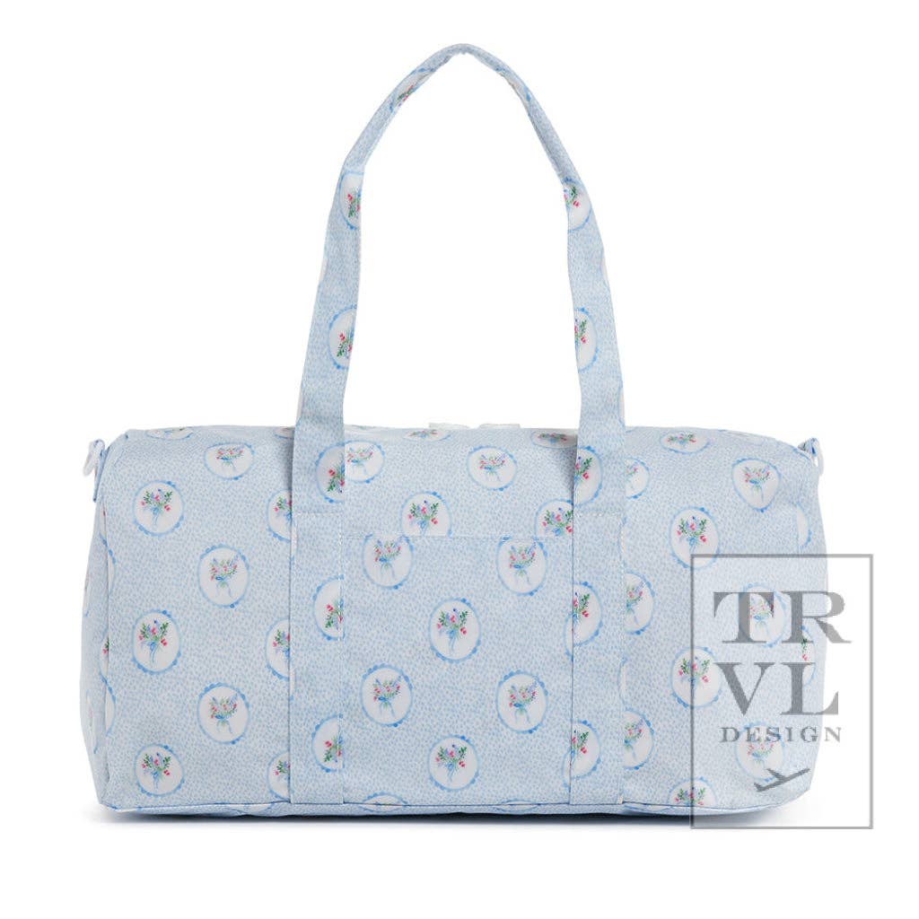 Weekender - Floral Medallion Blue Duffel Bag