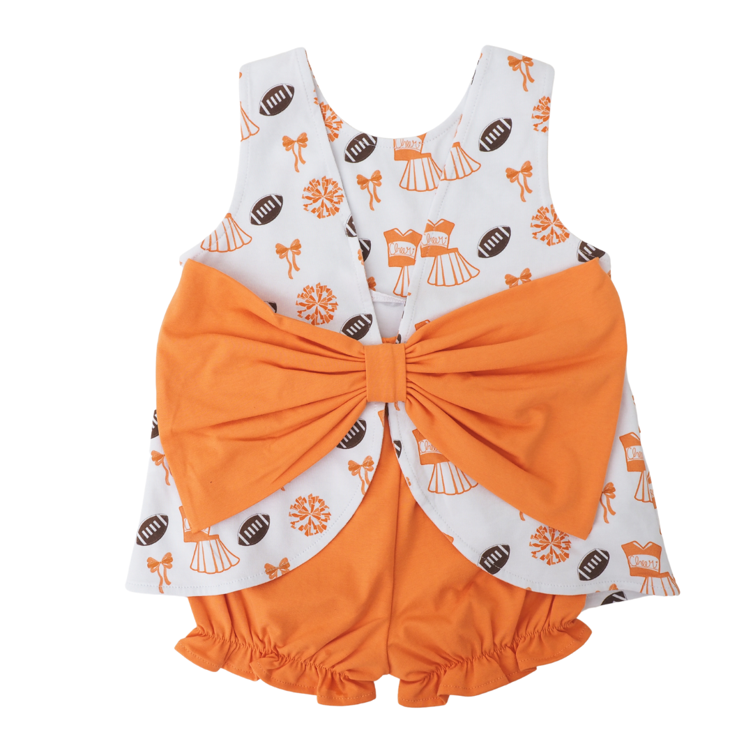 Varsity Orange Blaire Bow Back Set