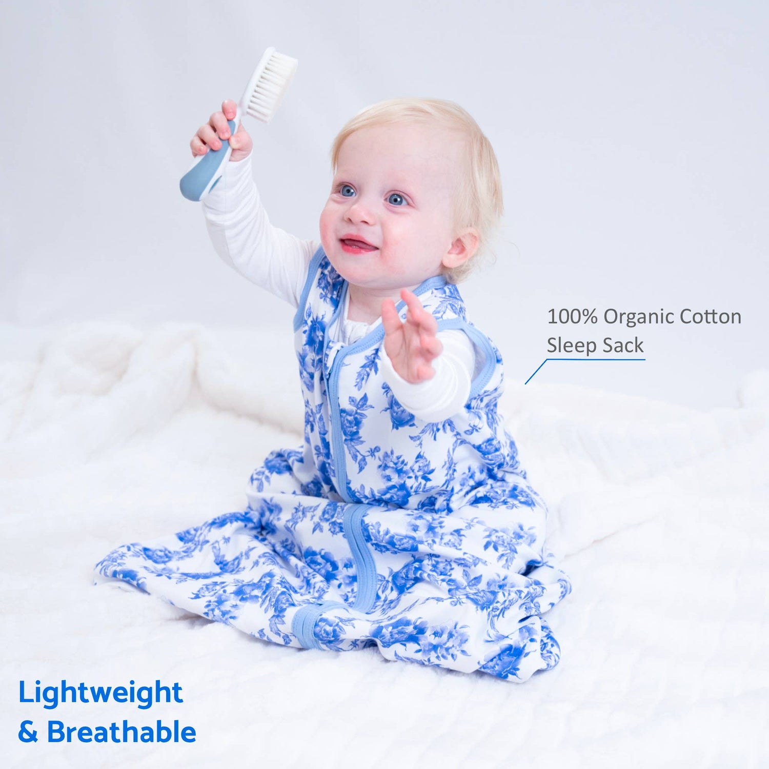 A Peony For Your Baby Sleep Sack, 100% Organic Cotton