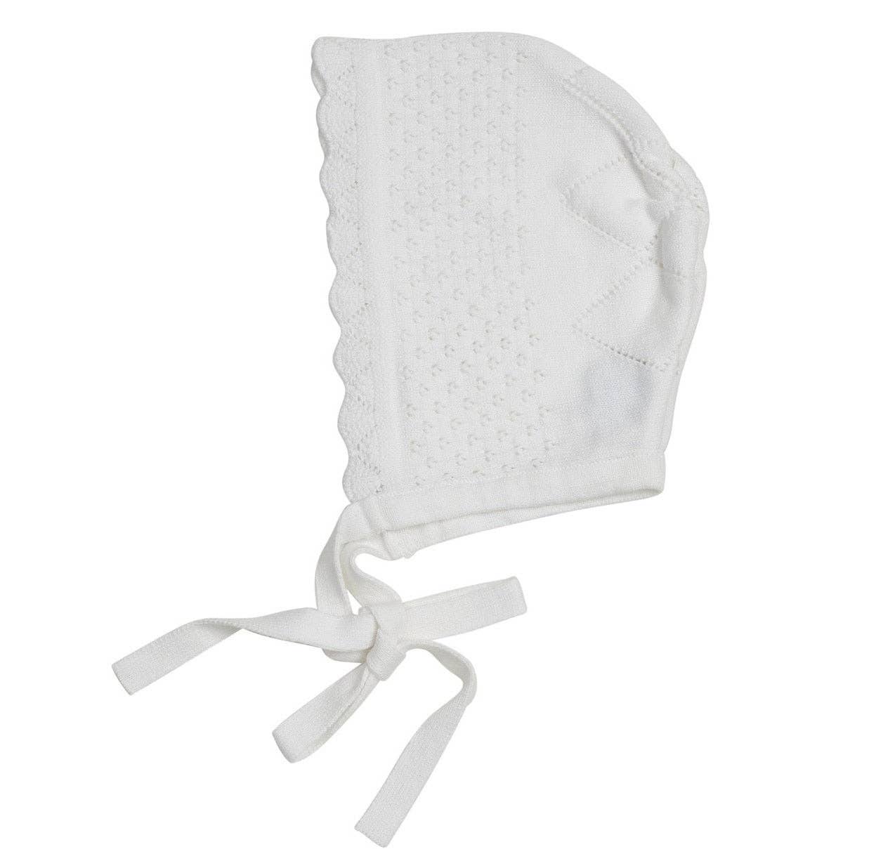 Girls Pointelle Knit Bonnet