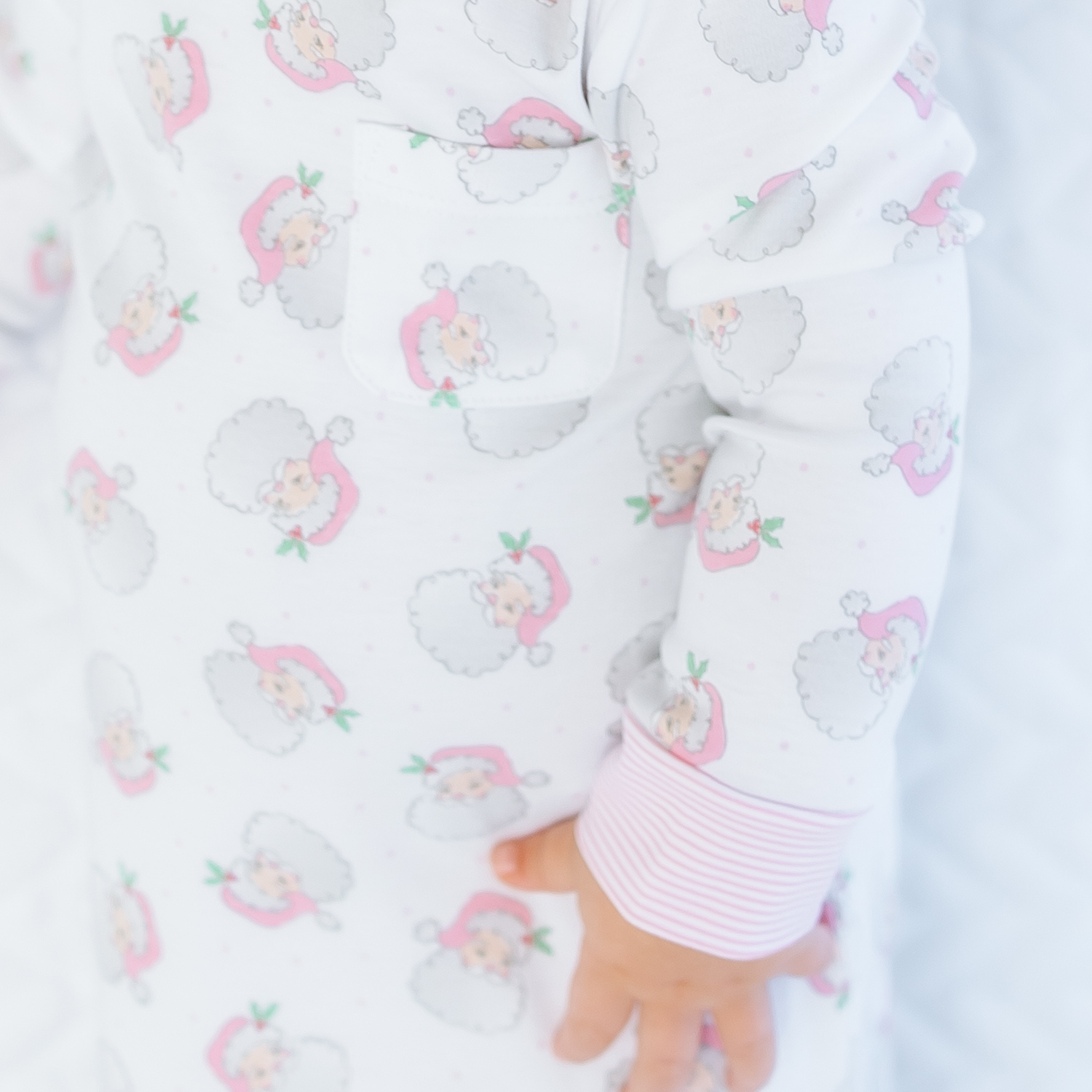 Santa Baby Long Sleeve Nightdress - Pink