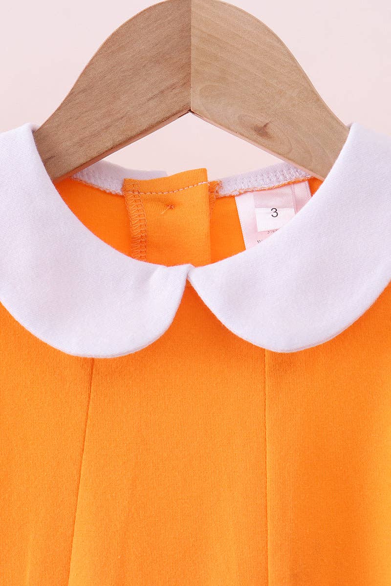 Premium Orange Tennessee puppy applique dress