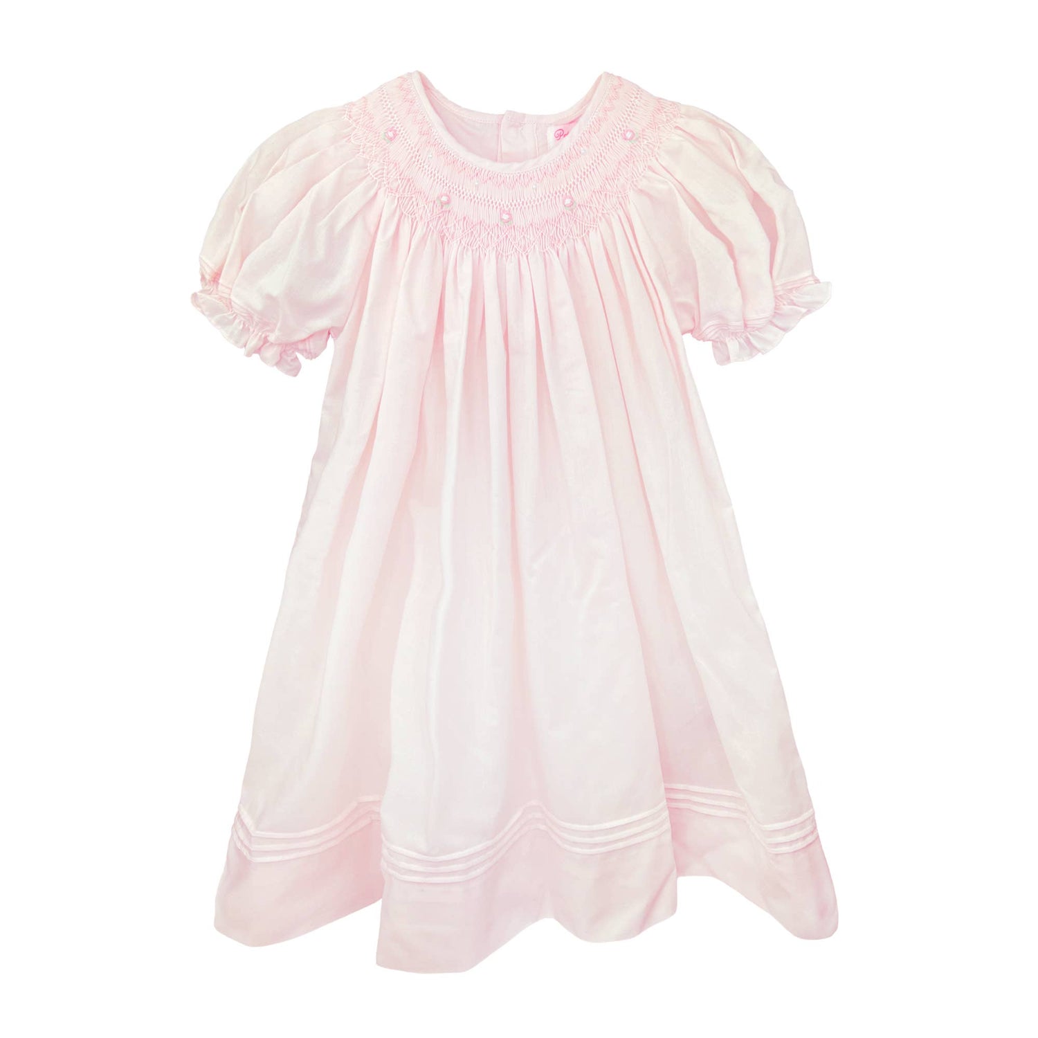 Daygown with Heart Smocking & Pearls