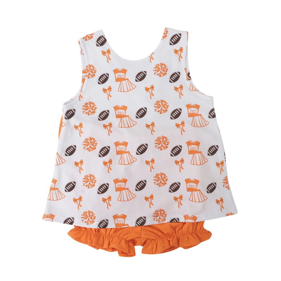 Varsity Orange Blaire Bow Back Set