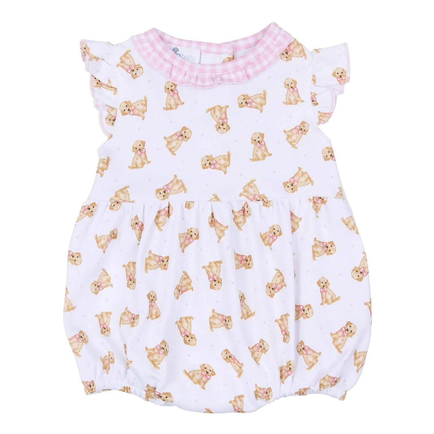 Sweet Golden Print Bubble - Pink