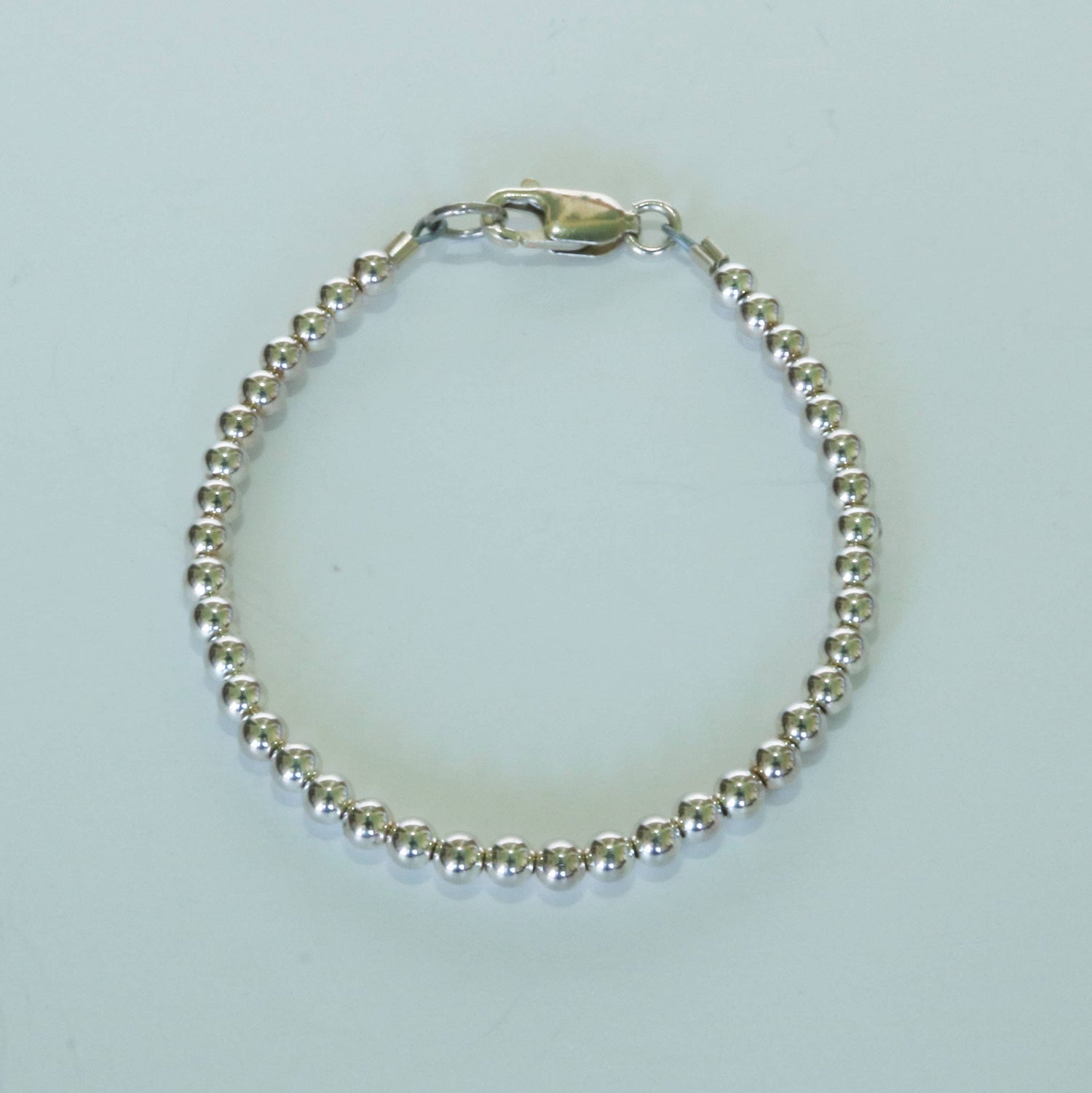 Sterling Silver Beaded Baby Child Kid Bracelet Jewelry