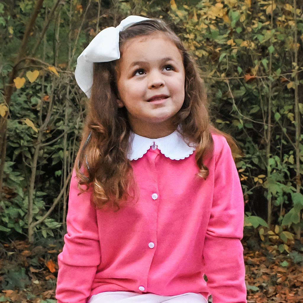 Carson Elizabeth Kids - Girls Long Sleeve Peter Pan Collar Shirt