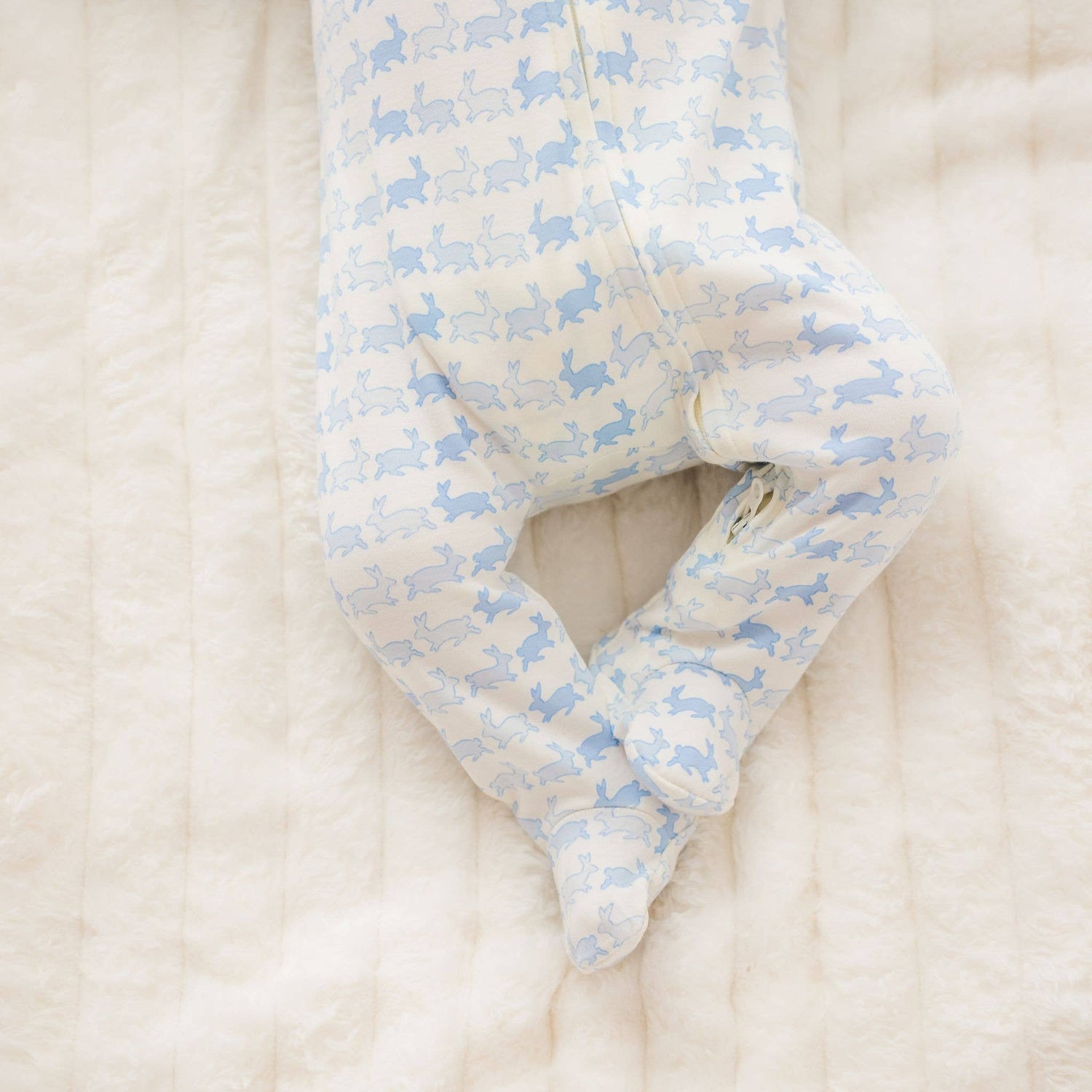 Bunny Hop Zip Footie - Sky