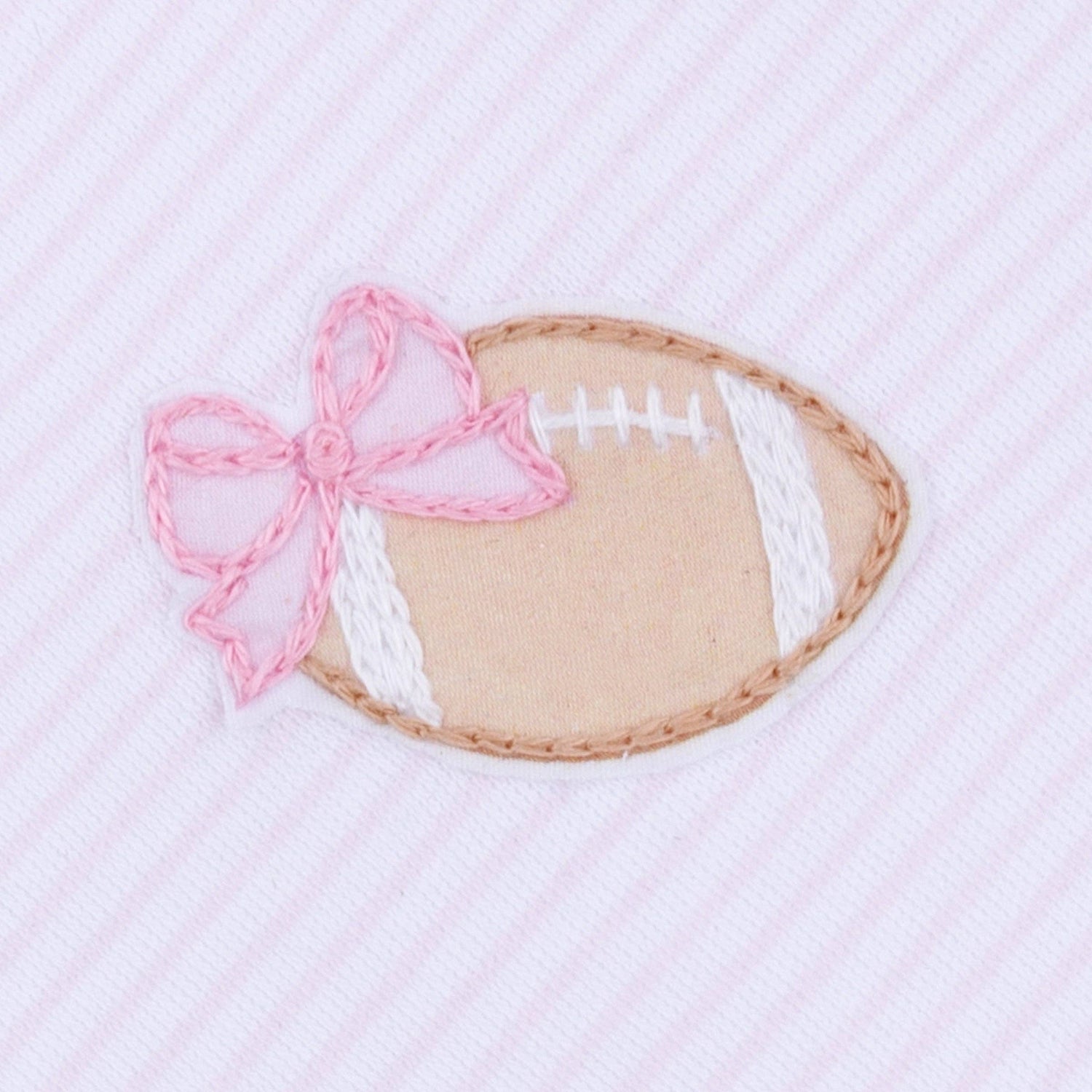 Touchdown Cutie Embroidered Ruffle Diaper Cover Set - Pink