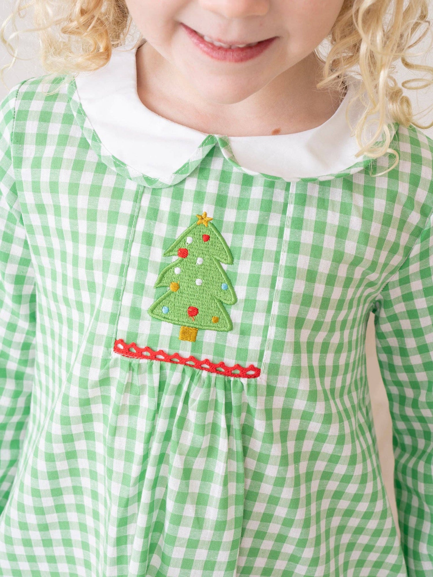 Evergreen Gingham Dress
