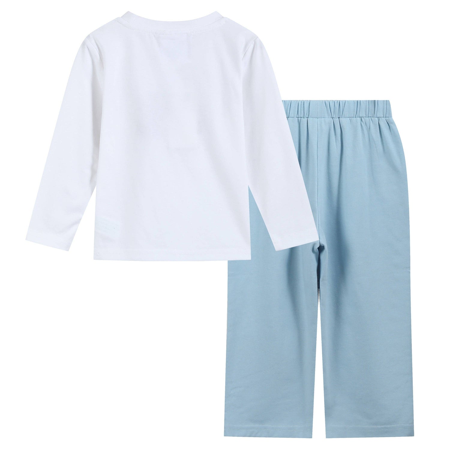 White Santa Christmas Tree Shirt and Blue Pants Set