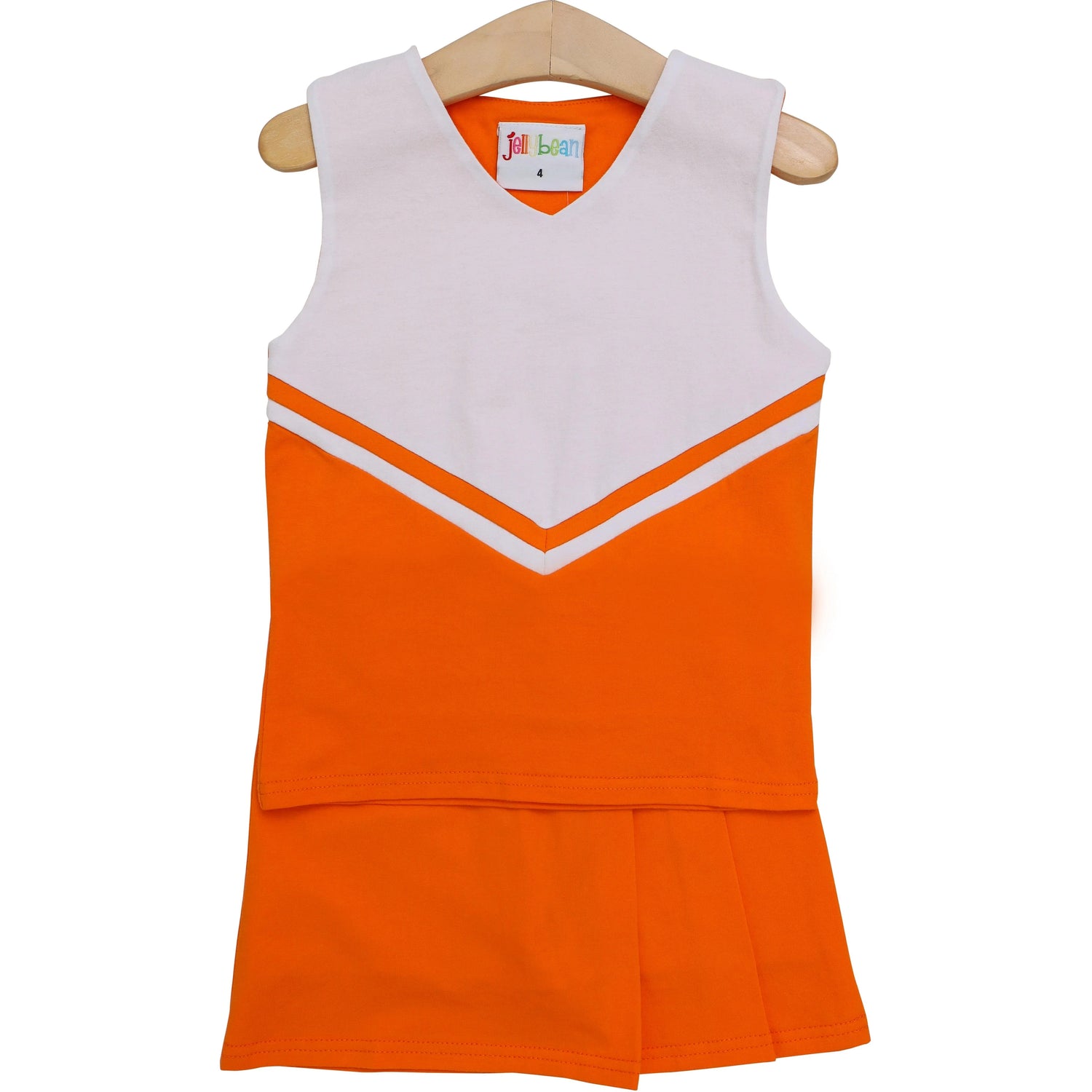 Cheer Uniform Skort Set - Orange/White