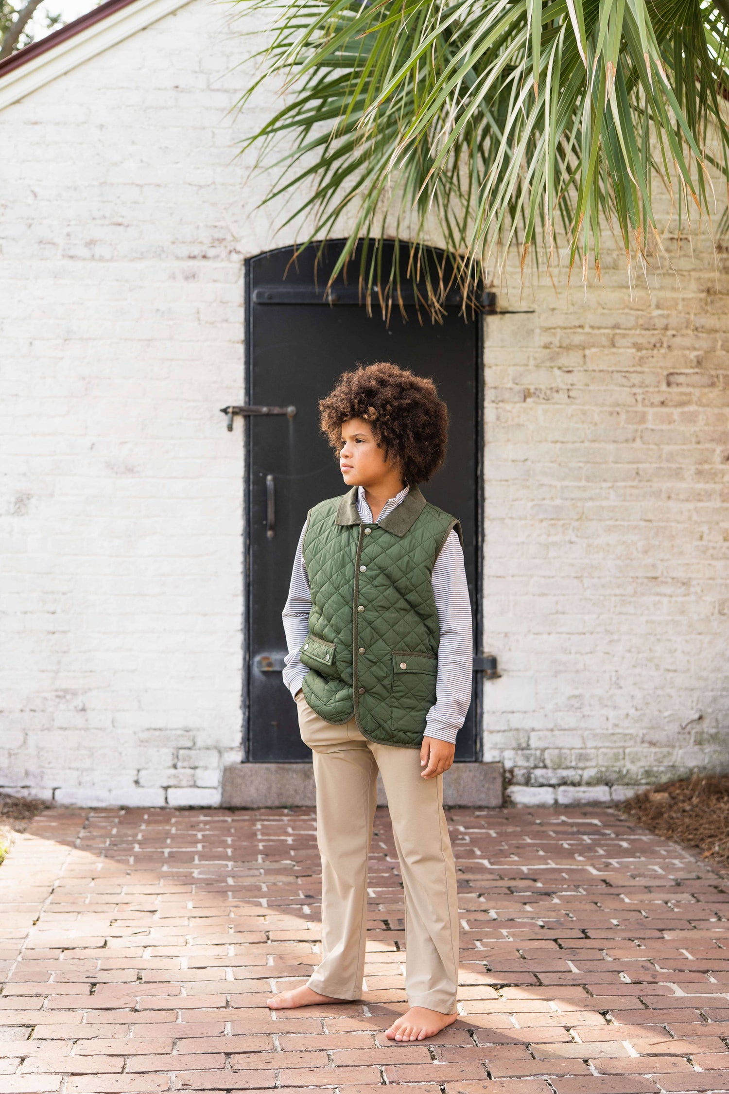 Derby Field Boys Vest Green