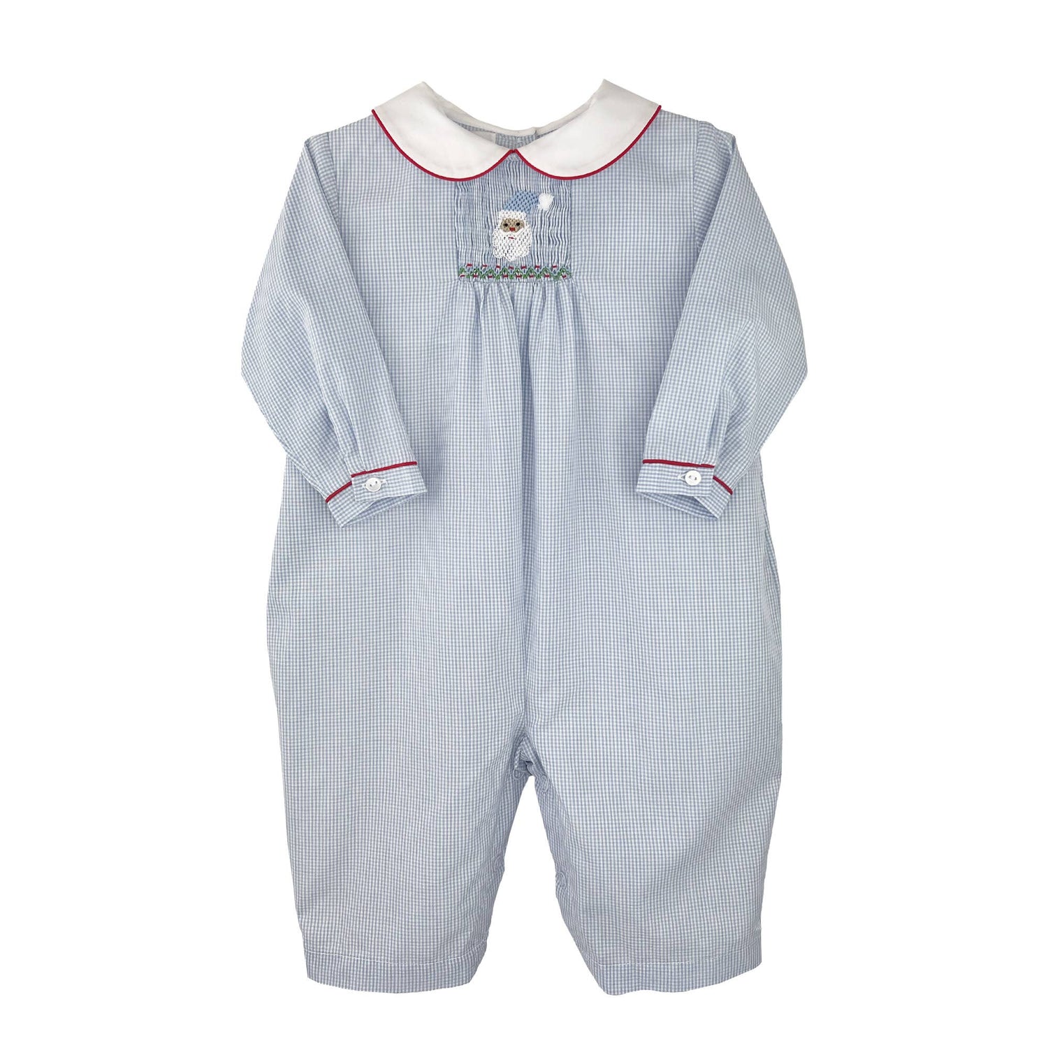 Longall with Hand Picture Smocked Santa