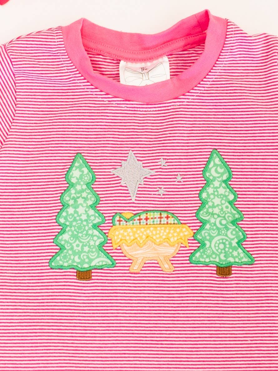 Silent Night Girls Pink PJ's