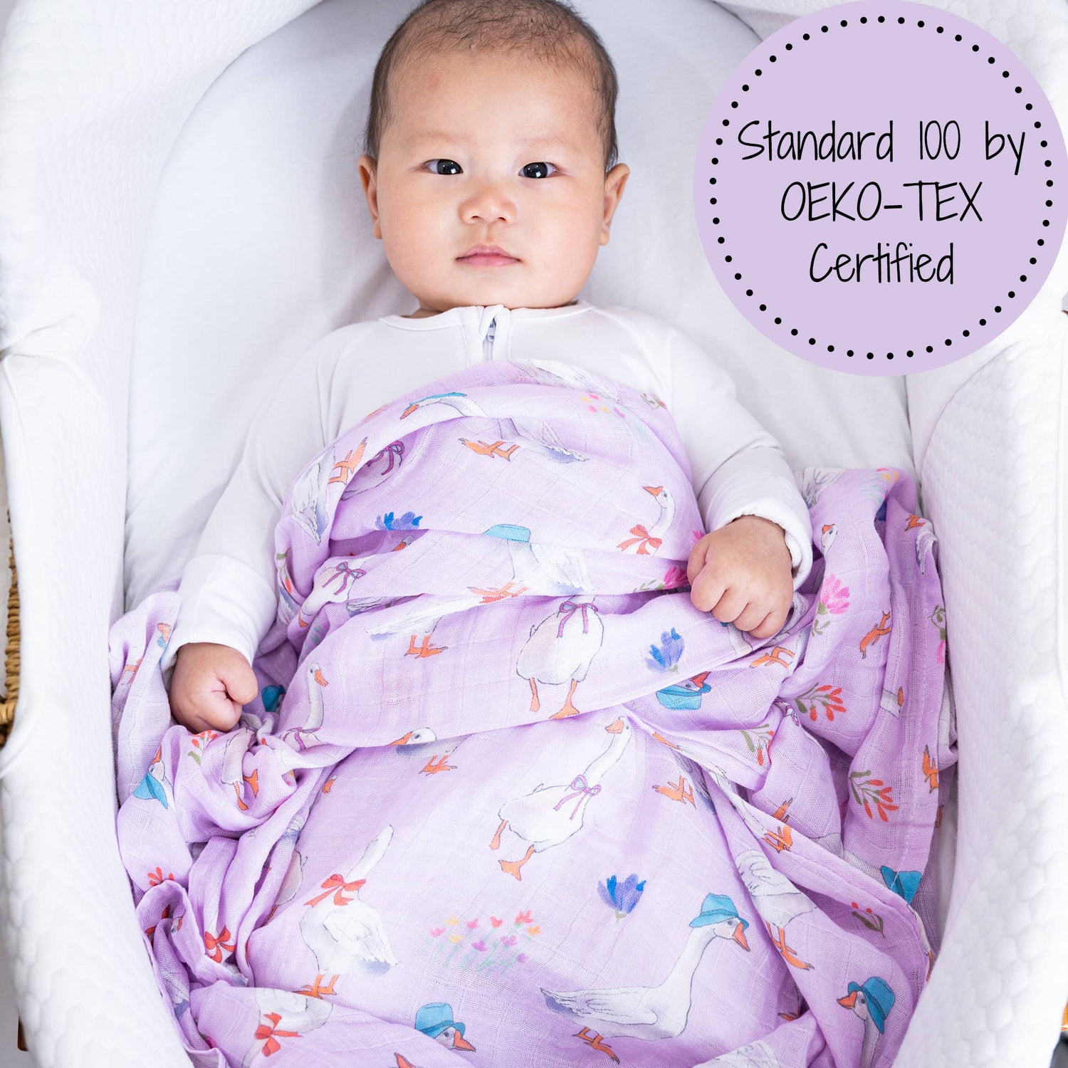 Cute Goose Baby 100% Cotton Muslin Swaddle Blanket