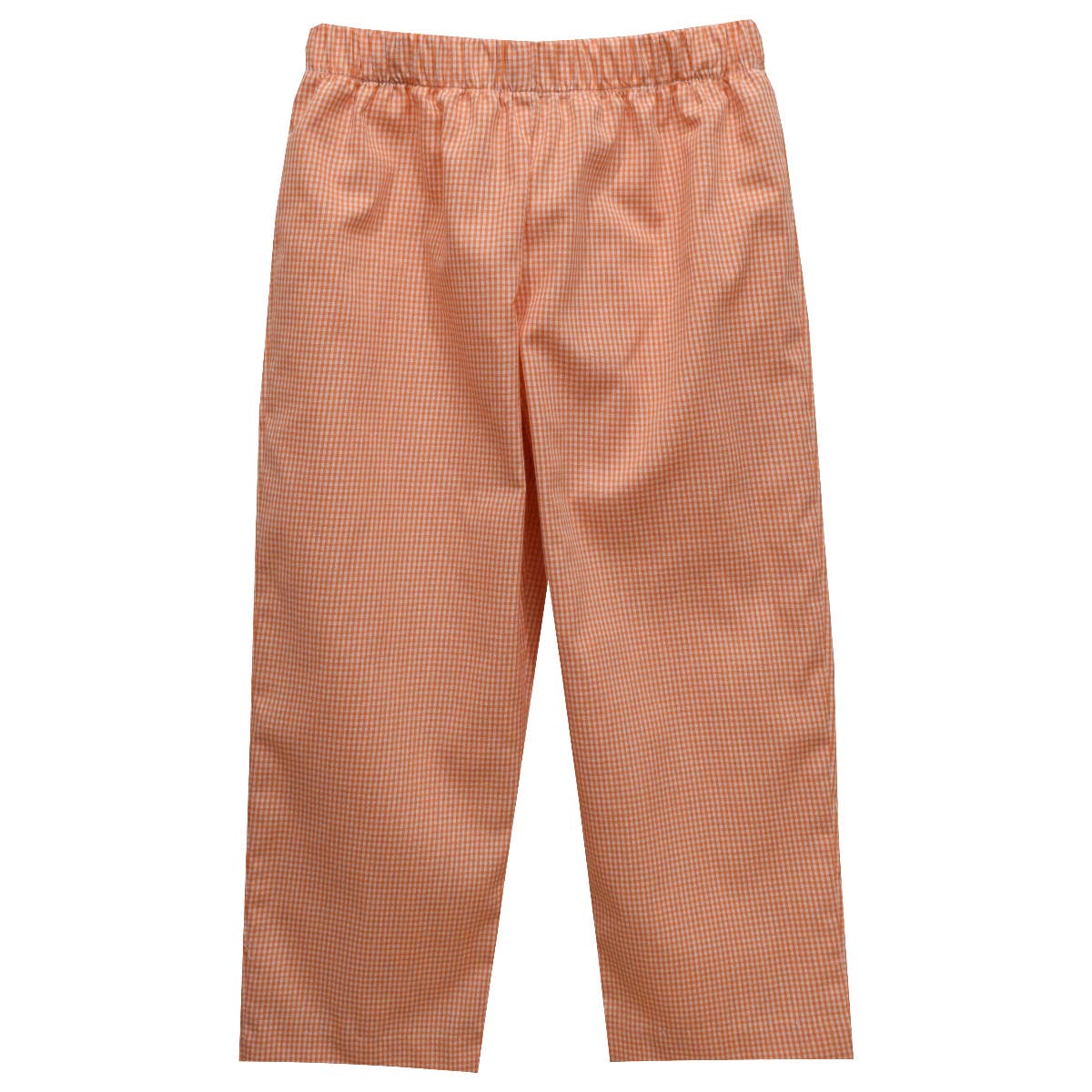 Orange Gingham Boys Pull on Pant
