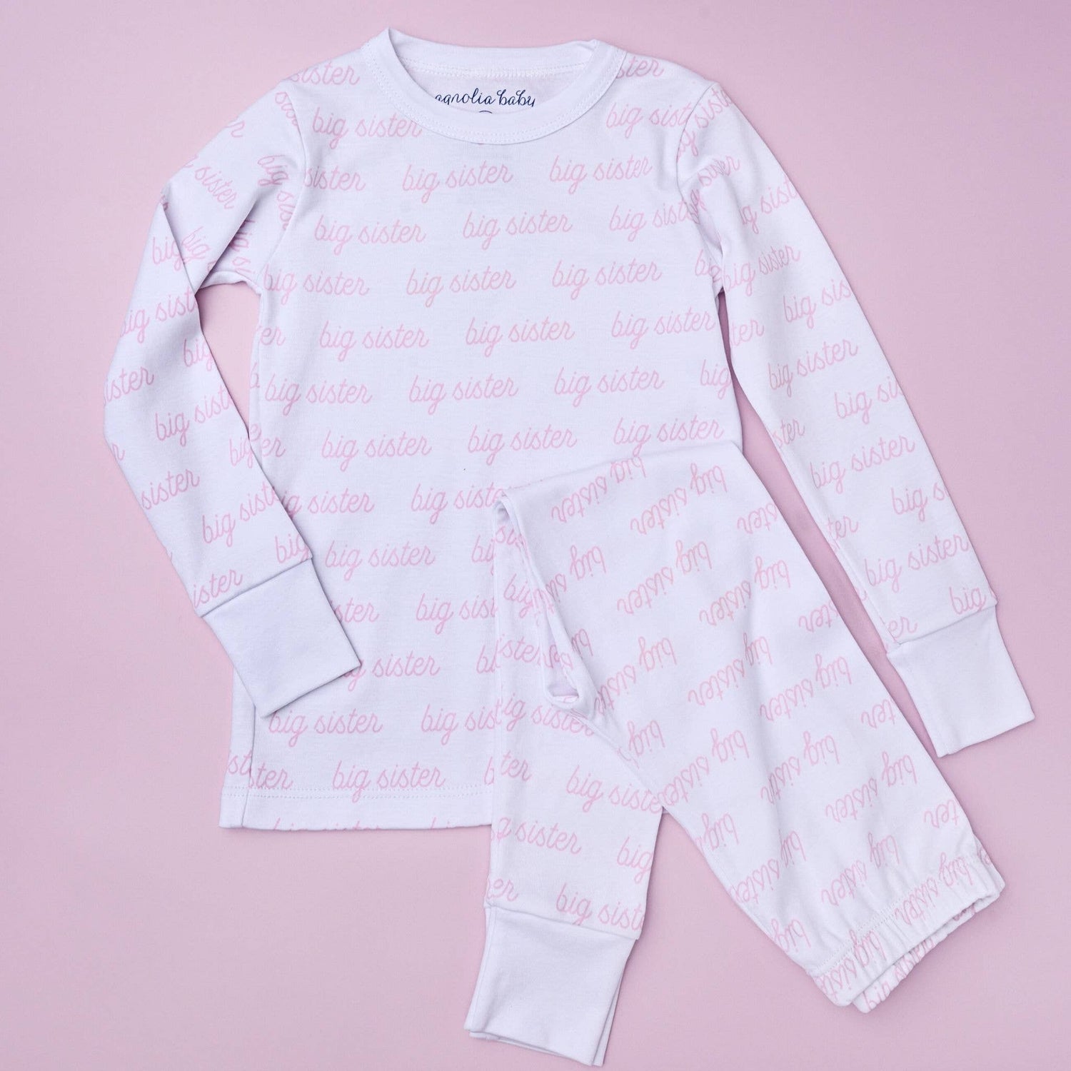 Big Sister Print Long Pajamas