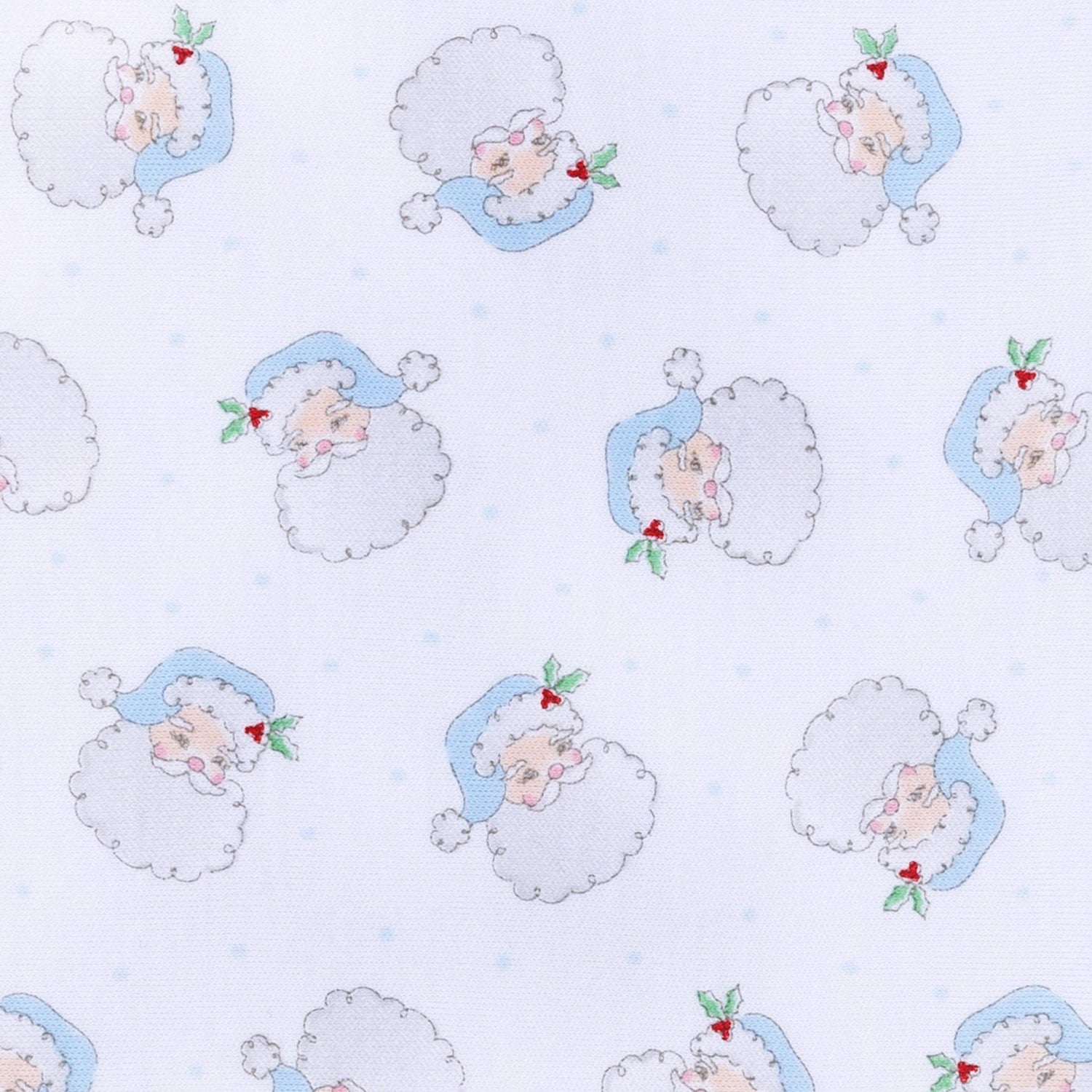 Santa Baby Long Pajamas - Light Blue