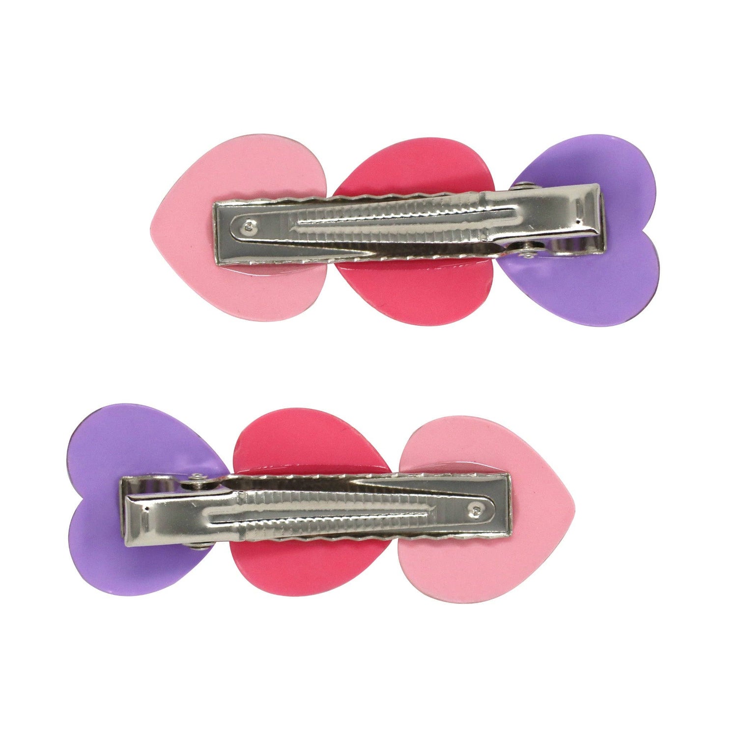 Glitter Hearts Alligator Hair Clips | Pack of 6