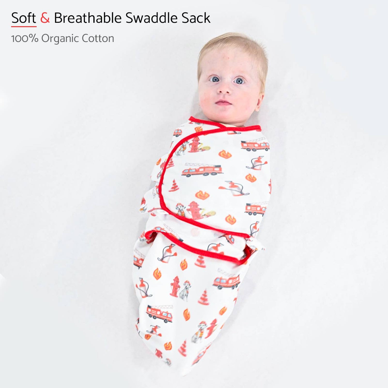 Firehouse Fido Baby Sleep Swaddle, 100% Organic Cotton