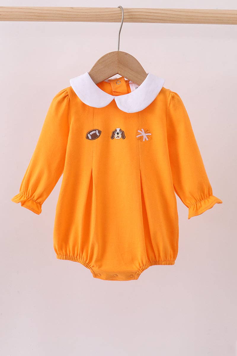 Premium Orange Tennessee puppy applique bubble