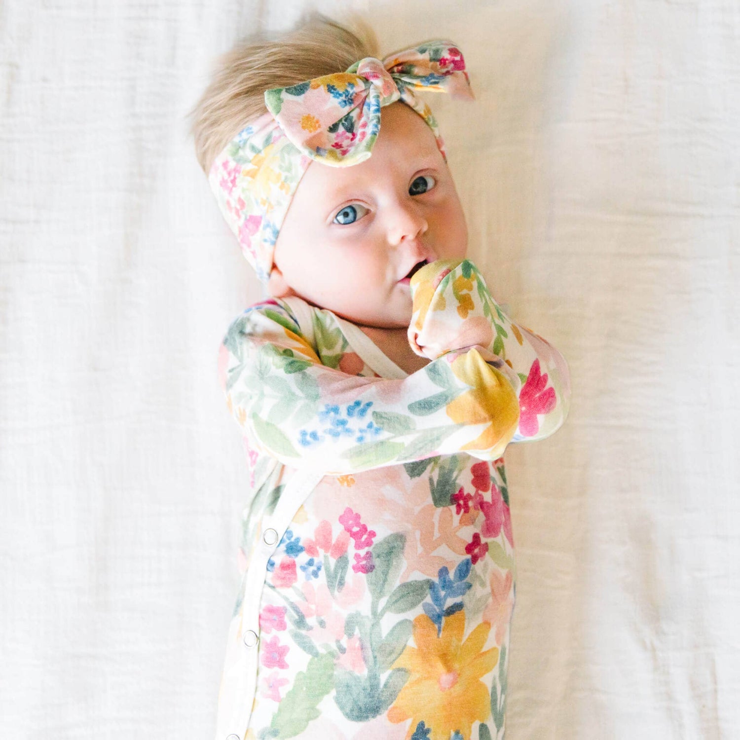 Newborn Knotted Gown - Lark
