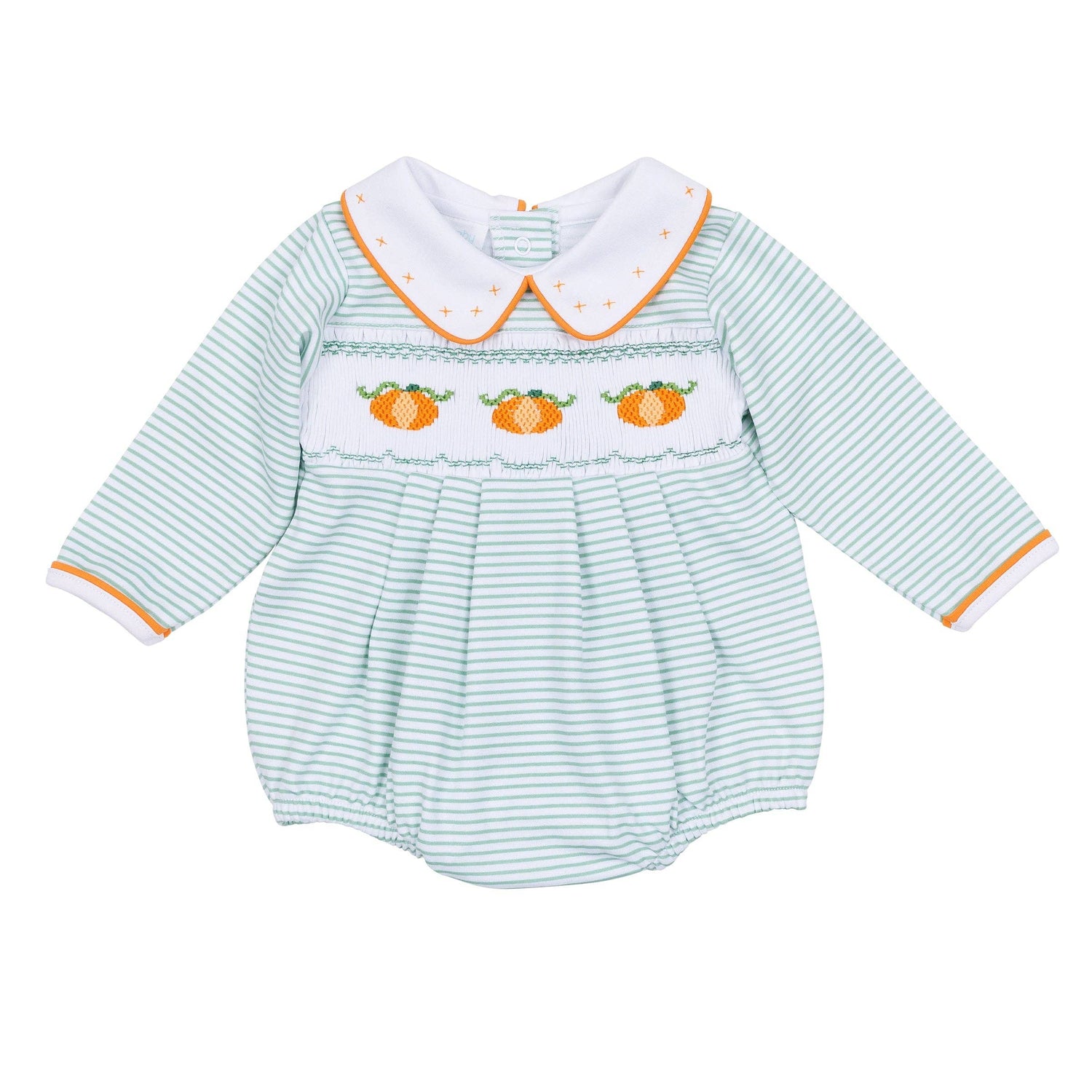 Lil' Pumpkin Classics Smocked Long Sleeve Boy Bubble