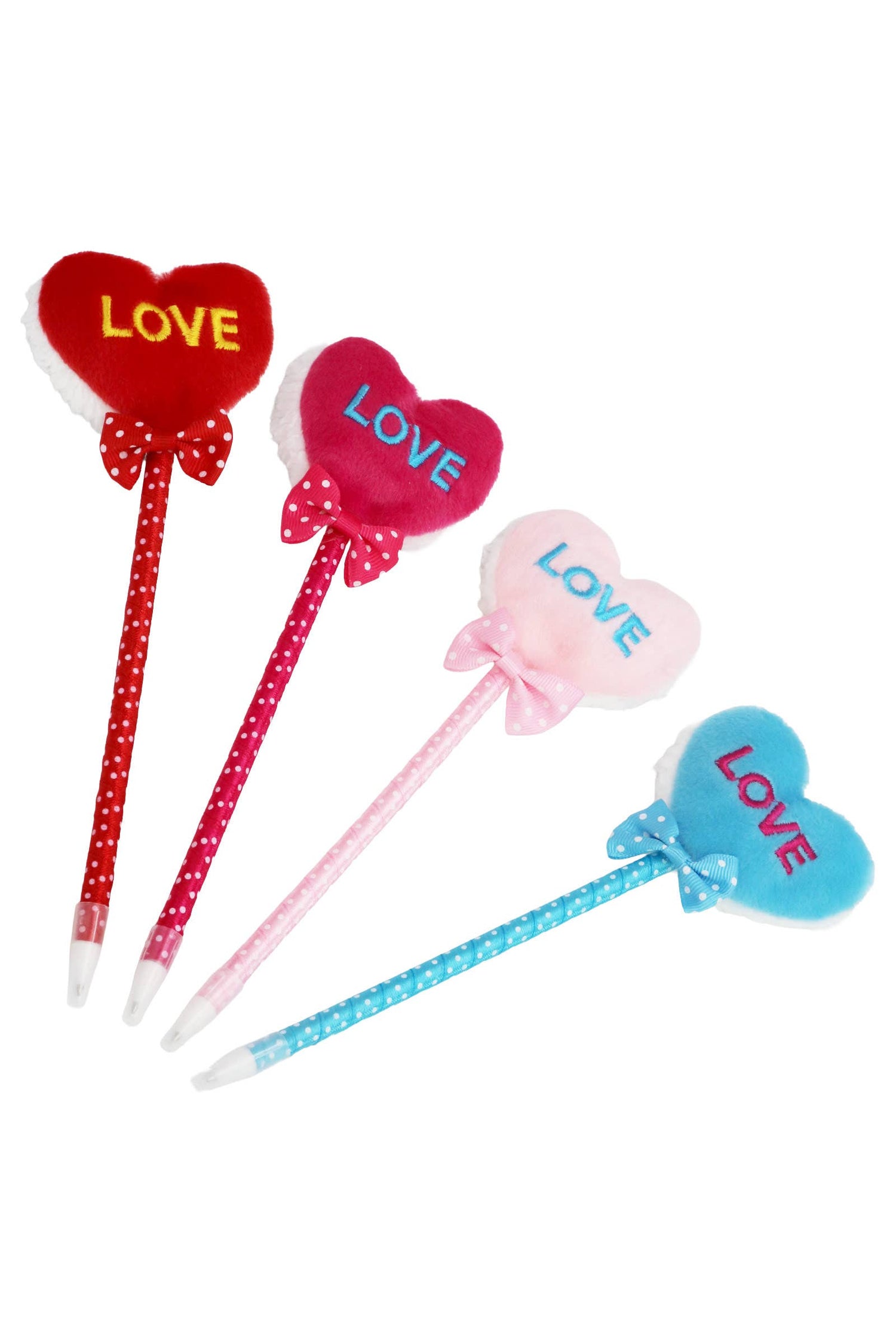 Love Heart Fuzzy Terry Fleece Ballpoint Pen