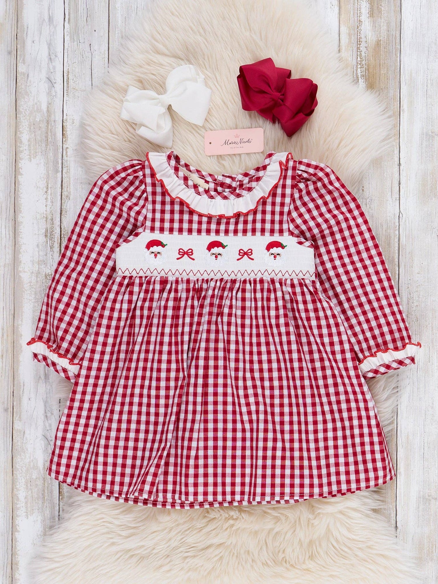 Moments with Santa Smocked Cotton Dress