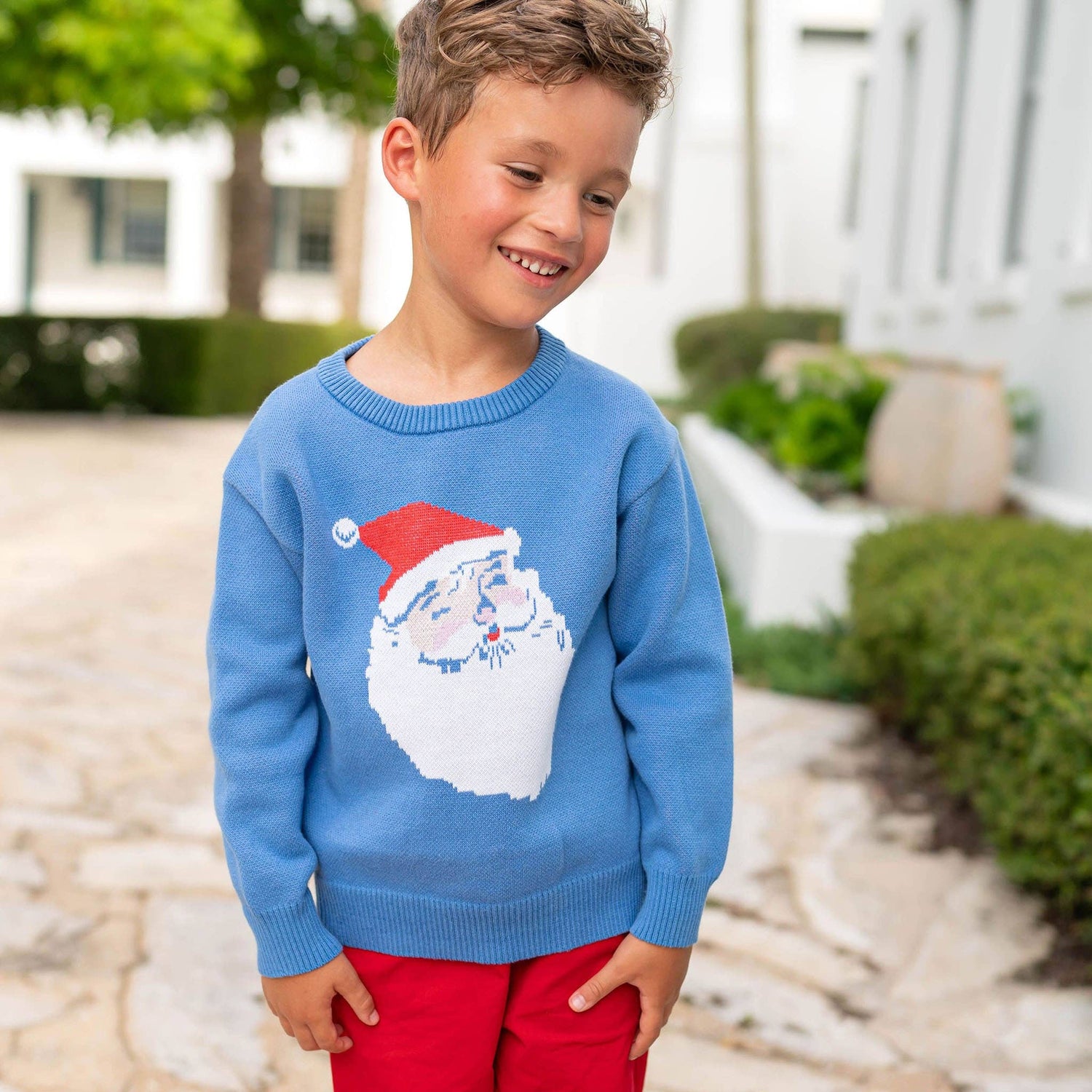 Sweater - Jolly Blue Santa